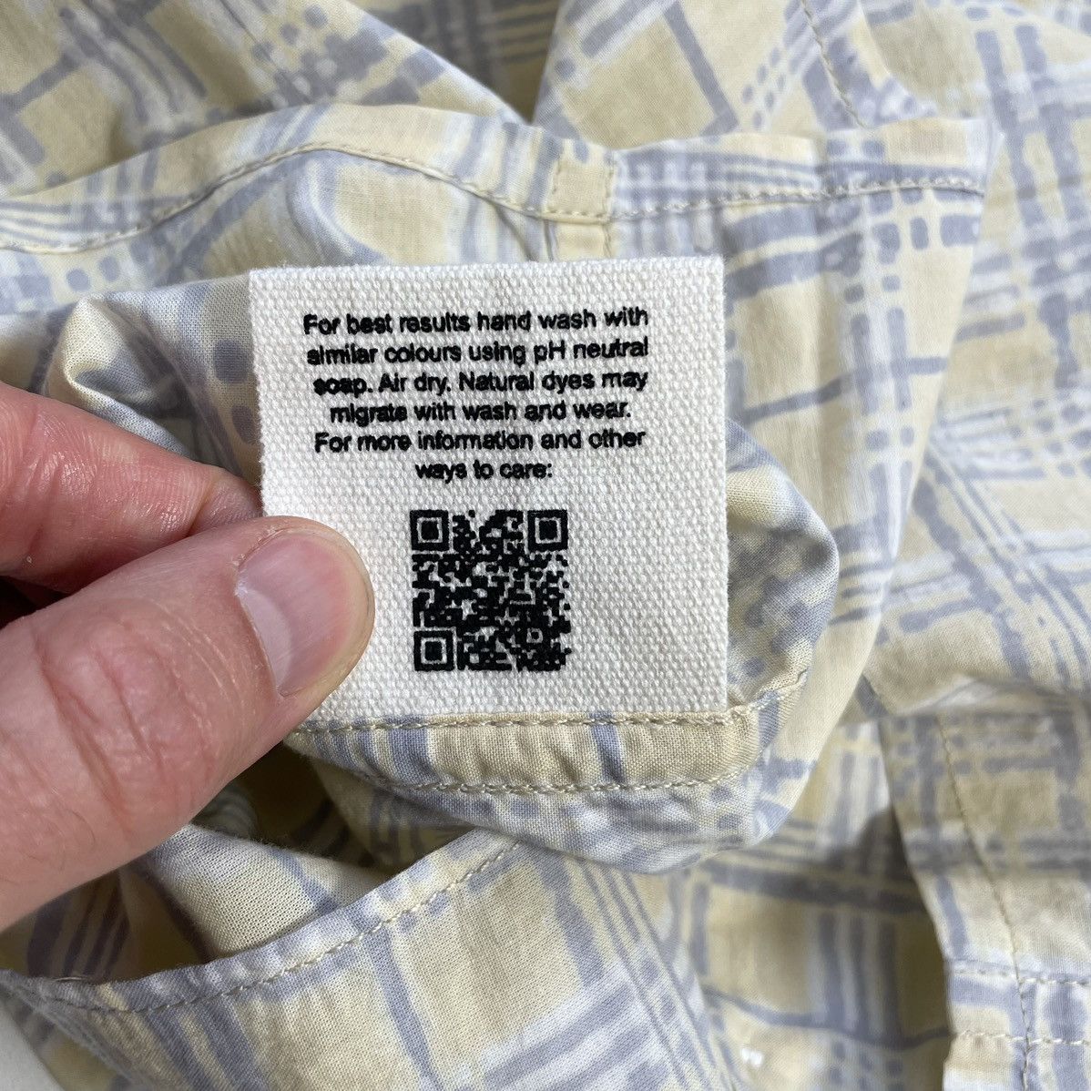 Story Mfg. Tie Dye Check Cotton Shirt Size US S / EU 44-46 / 1 - 10 Thumbnail