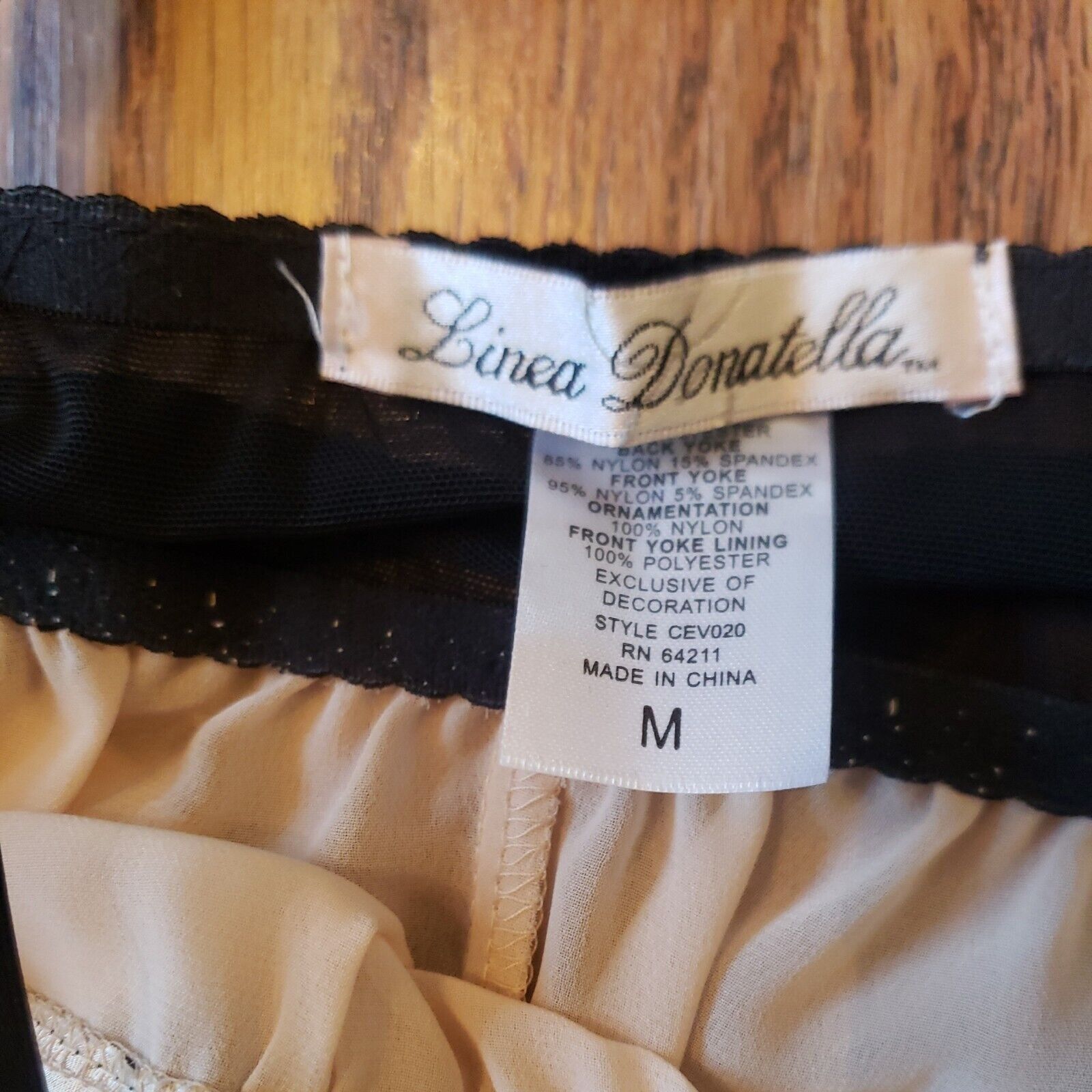 Vintage Champagne Satin Peignoir Set S/M Long Sheer Nightgown Gown V Size ONE SIZE - 9 Thumbnail