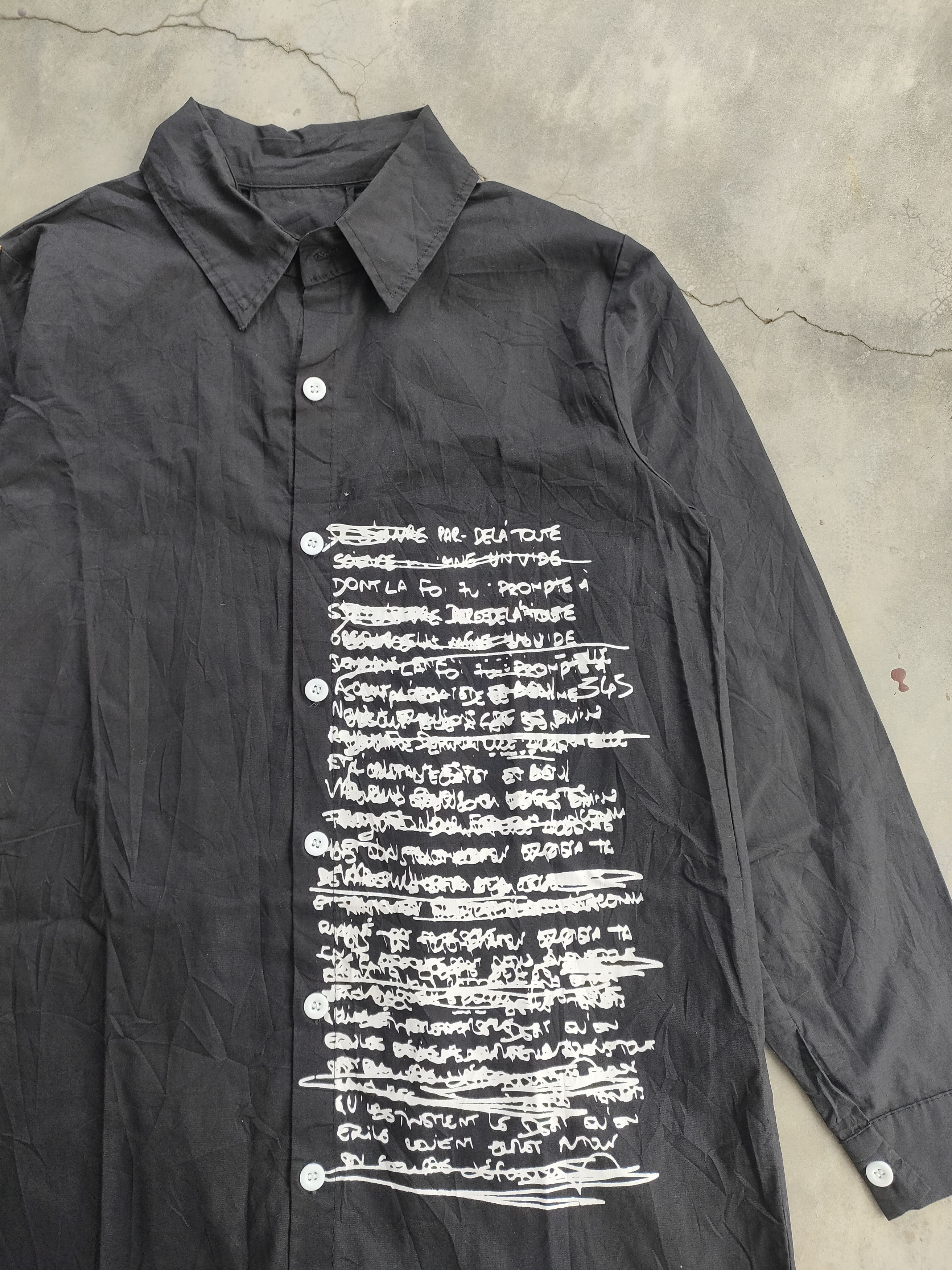 Japanese Brand Japanese Poem Black Shirt Chou Chou Size US M / EU 48-50 / 2 - 4 Thumbnail