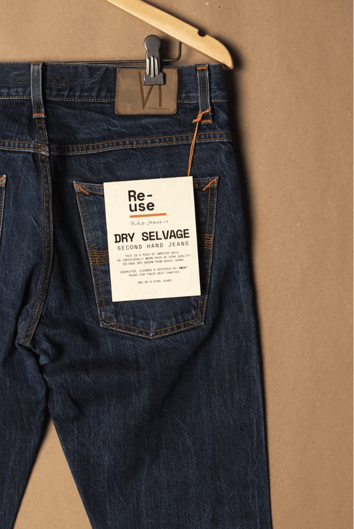 Nudie Jeans Nudie Jeans Grim Tim – Dry Selvedge (Re-Use) Size US 34 / EU 50 - 1 Thumbnail