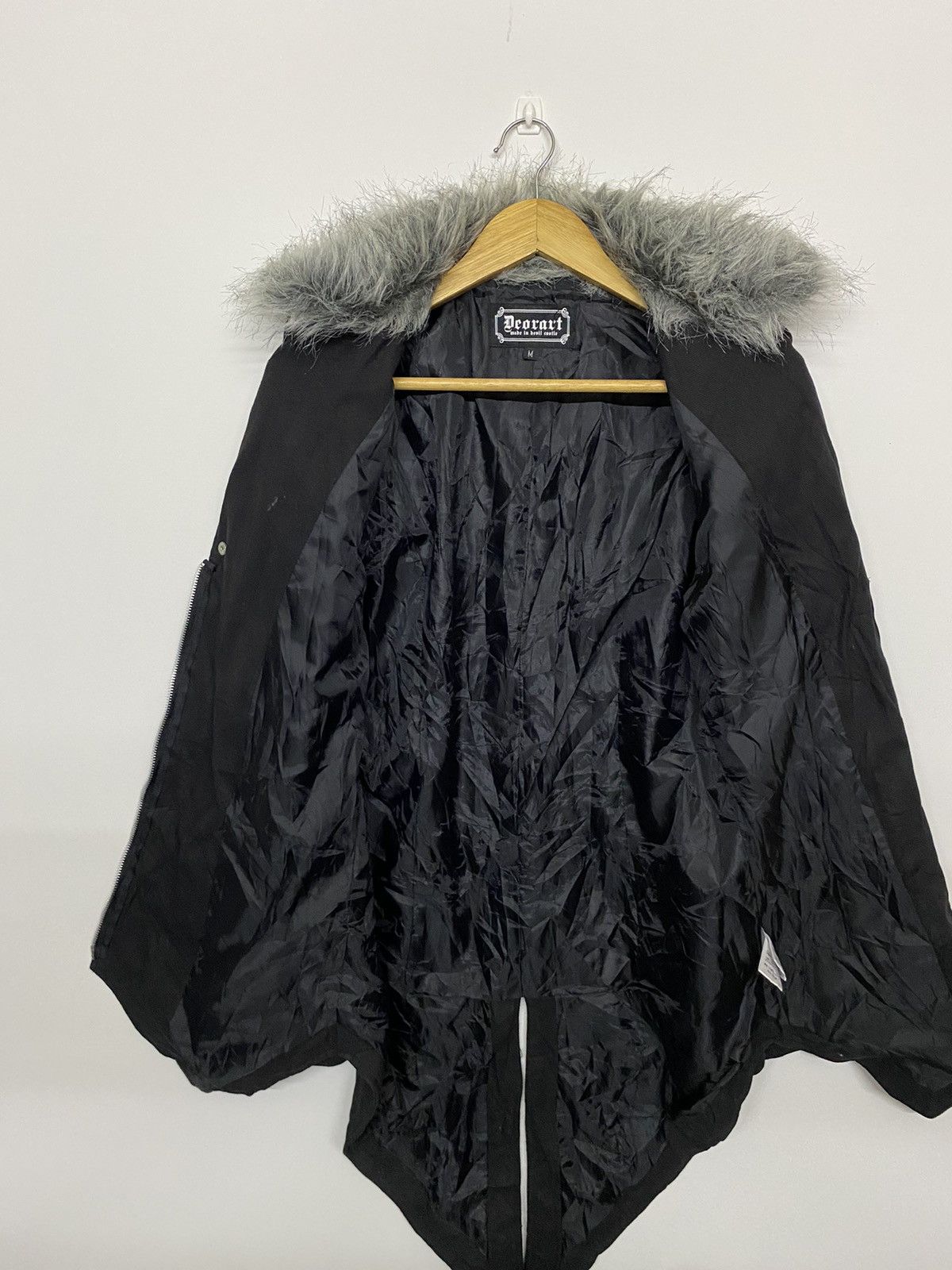 Japanese Brand Black Deorart Gothic Punk Jacket Faux Fur Collar Patches Size US M / EU 48-50 / 2 - 13 Thumbnail