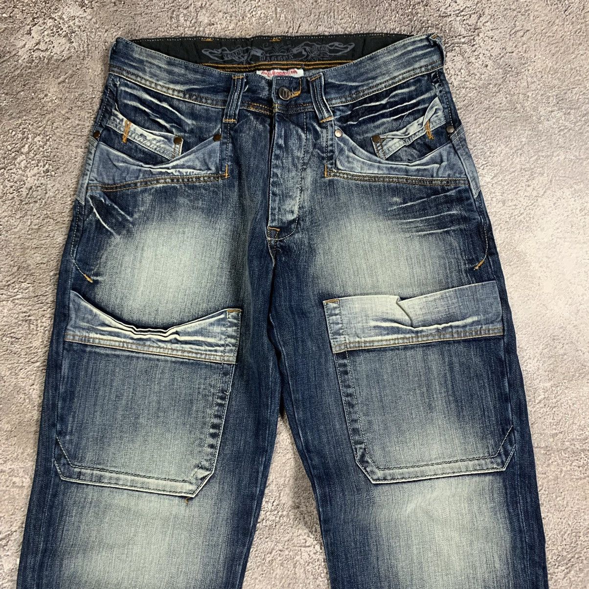 Vintage Vintage Y2K Baggy Distressed Cargo Pants Grunge Japan 32 Size US 32 / EU 48 - 3 Thumbnail