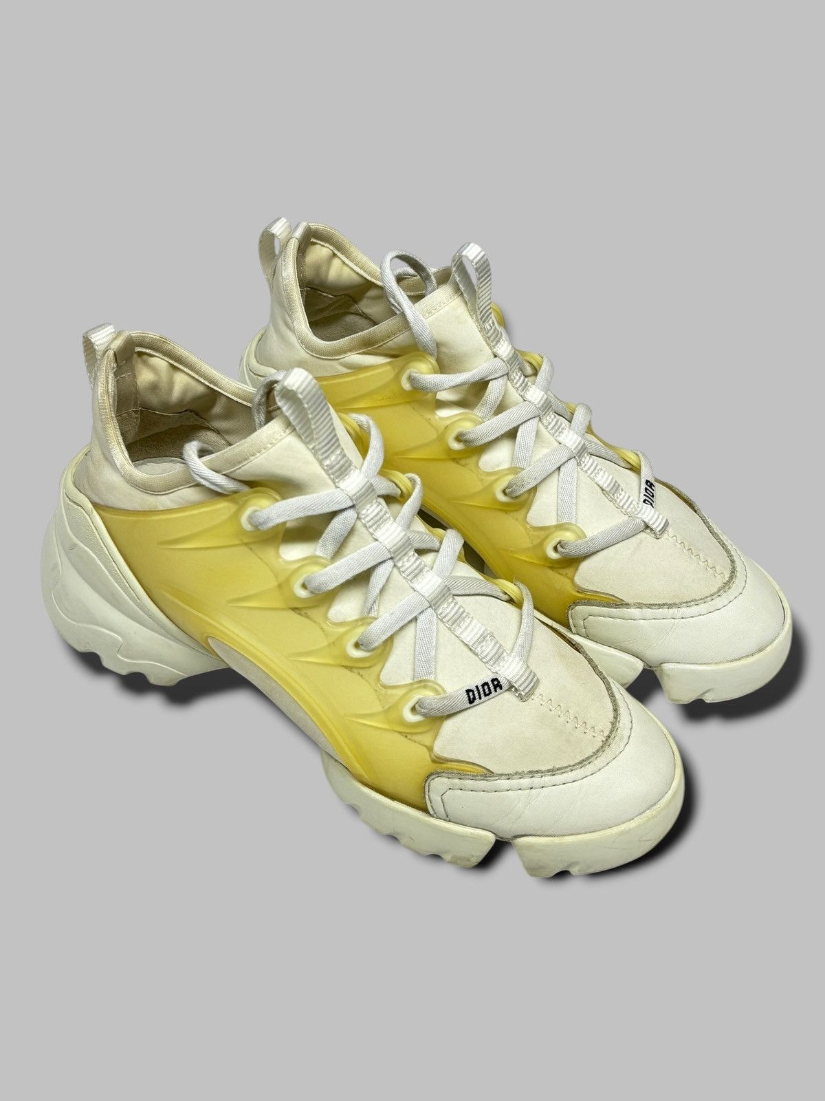 Dior Dior D-Connect White Leather Sneakers Size 37,5 Size US 7 / IT 37 - 2 Thumbnail