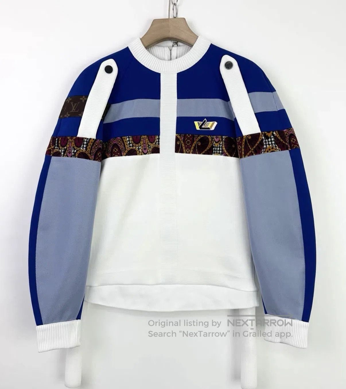 Louis Vuitton Blue Striped Patterned Long Sleeve Sweatshirt. Size US S / EU 44-46 / 1 - 1 Thumbnail