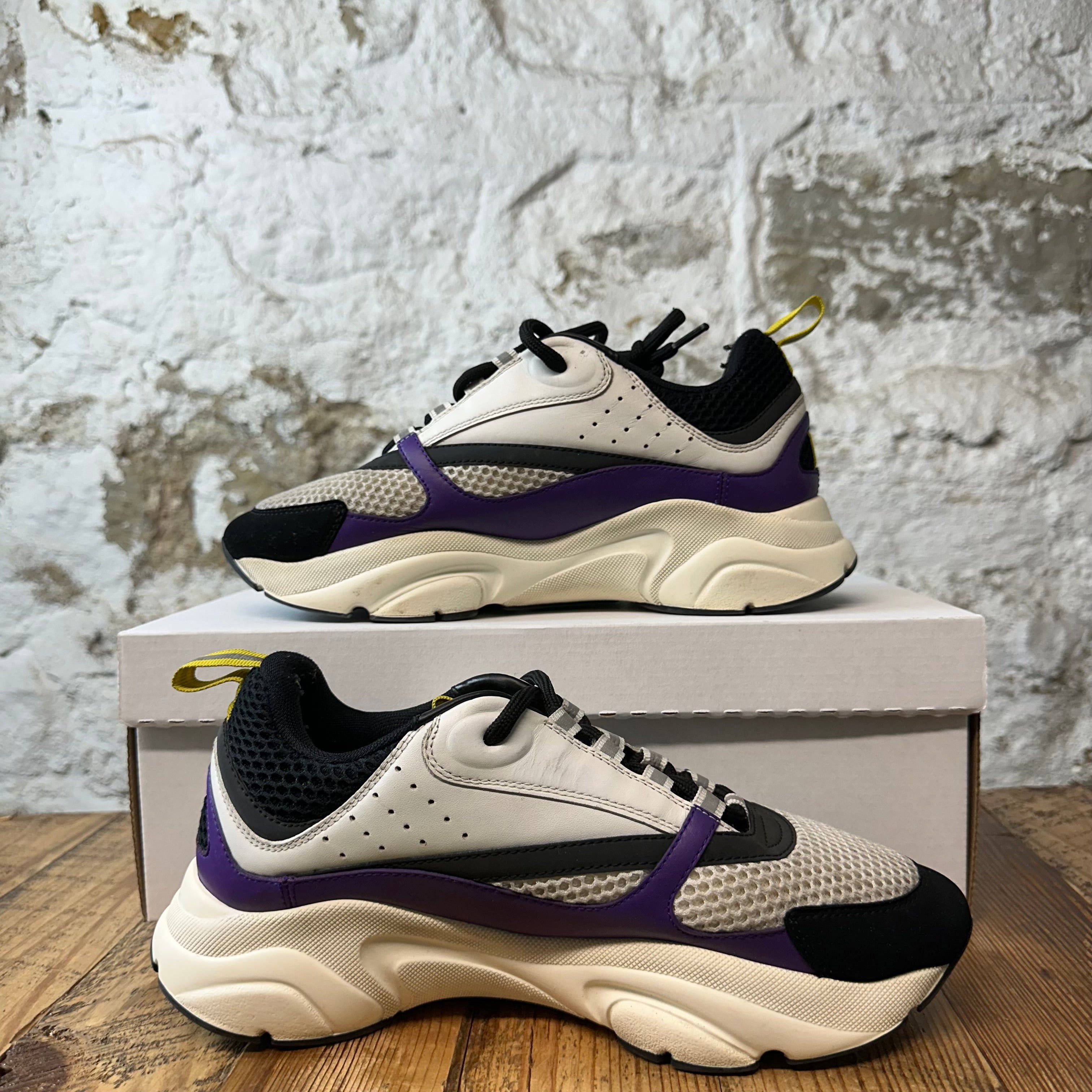 Dior Dior B22 Black White Purple Sneaker Sz 7 (40) Size US 7 / EU 40 - 2 Thumbnail
