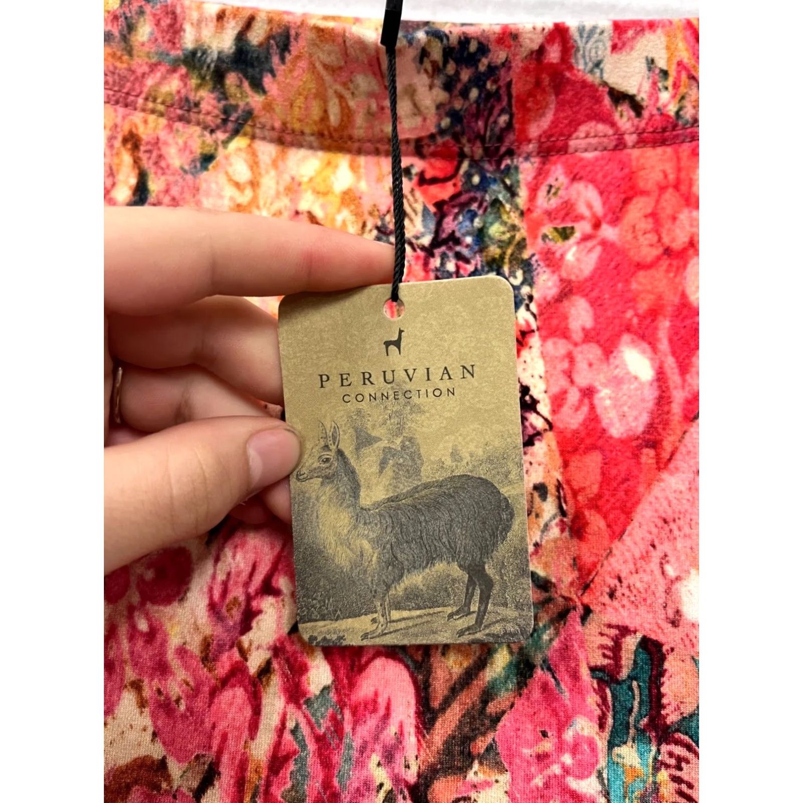 Pinko NWT Peruvian Connection Florissima Skirt XS Red Pink Floral Patchwork Maxi Women’s Size XS Size 26" / US 2 / IT 38 - 4 Thumbnail