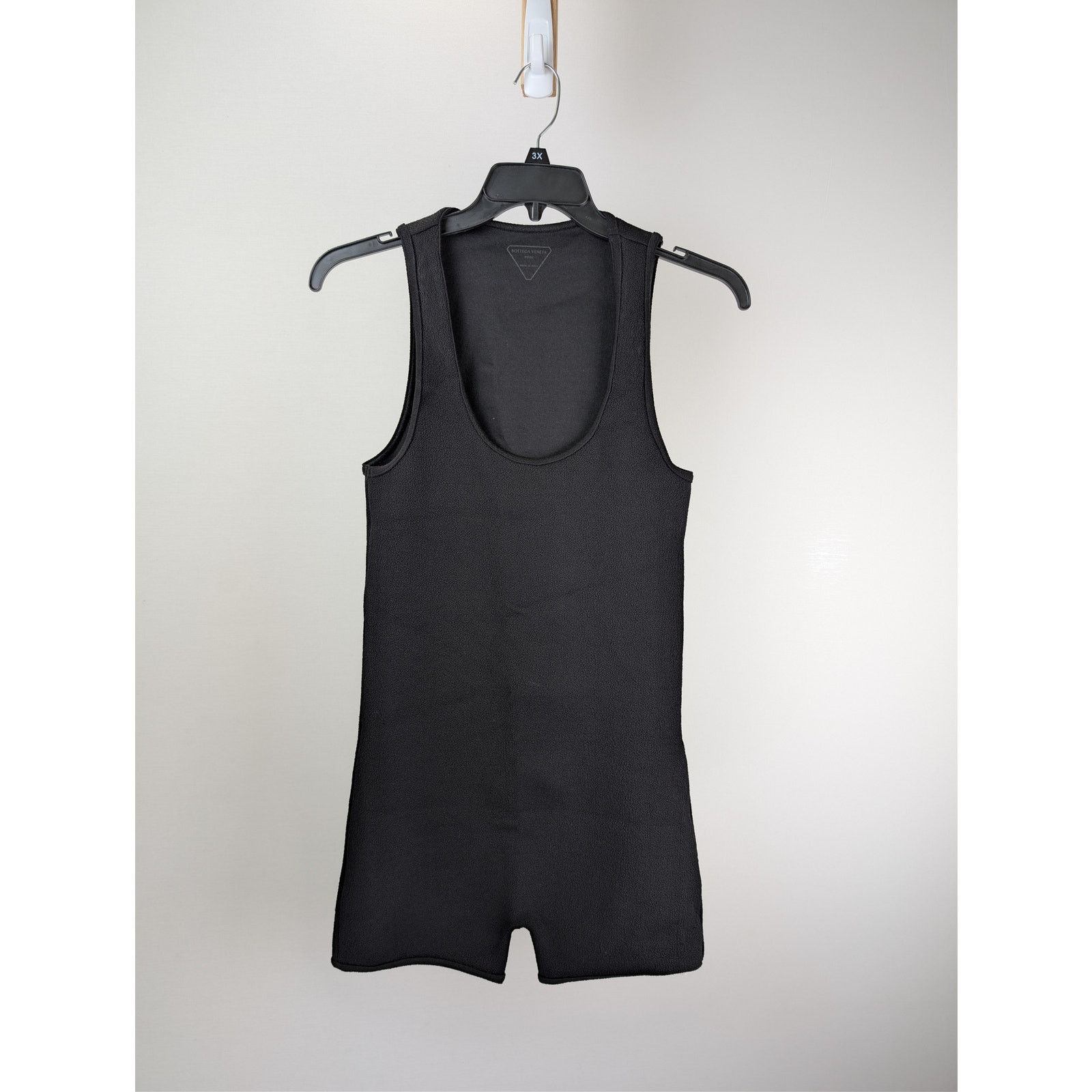 o1rshd1 Textured Technical Nylon Swimsuit Top Tank in Black