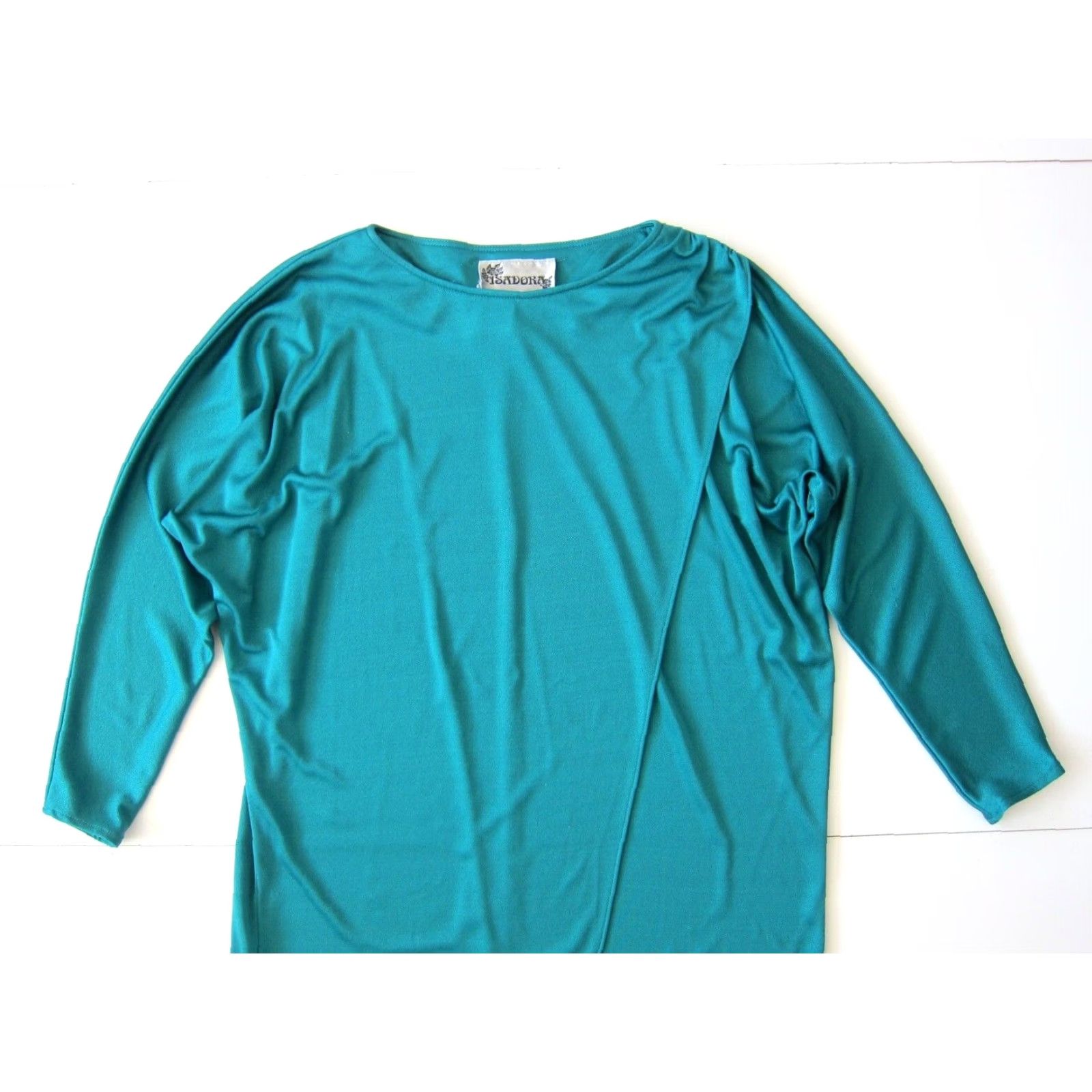 Vintage VINTAGE IsaDora Dress Women 10 Green Shift Midi Long Sleeve Tunic Isadora Dress Women 10 Large Size L / US 10 / IT 46 - 5 Thumbnail