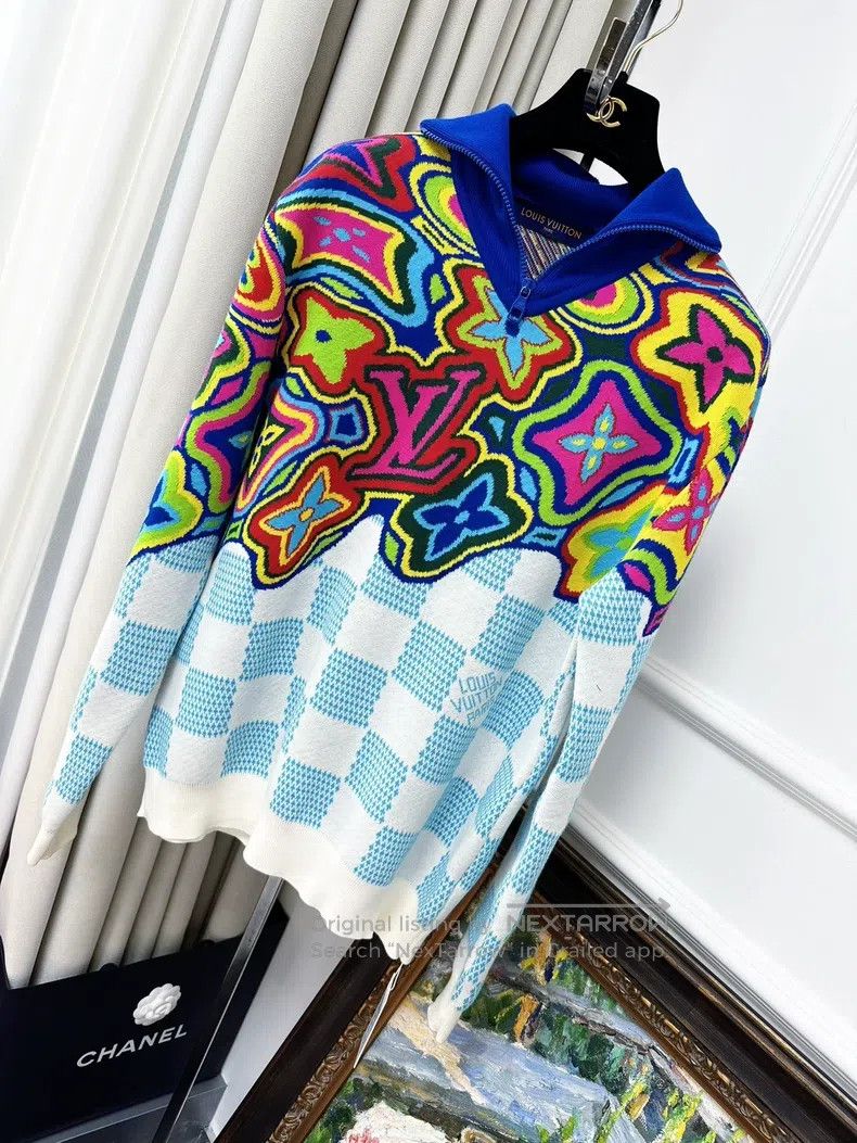 Louis Vuitton Louis Vuitton Colorful, color-block, checkerboard, full-pr Size US M / EU 48-50 / 2 - 8 Thumbnail