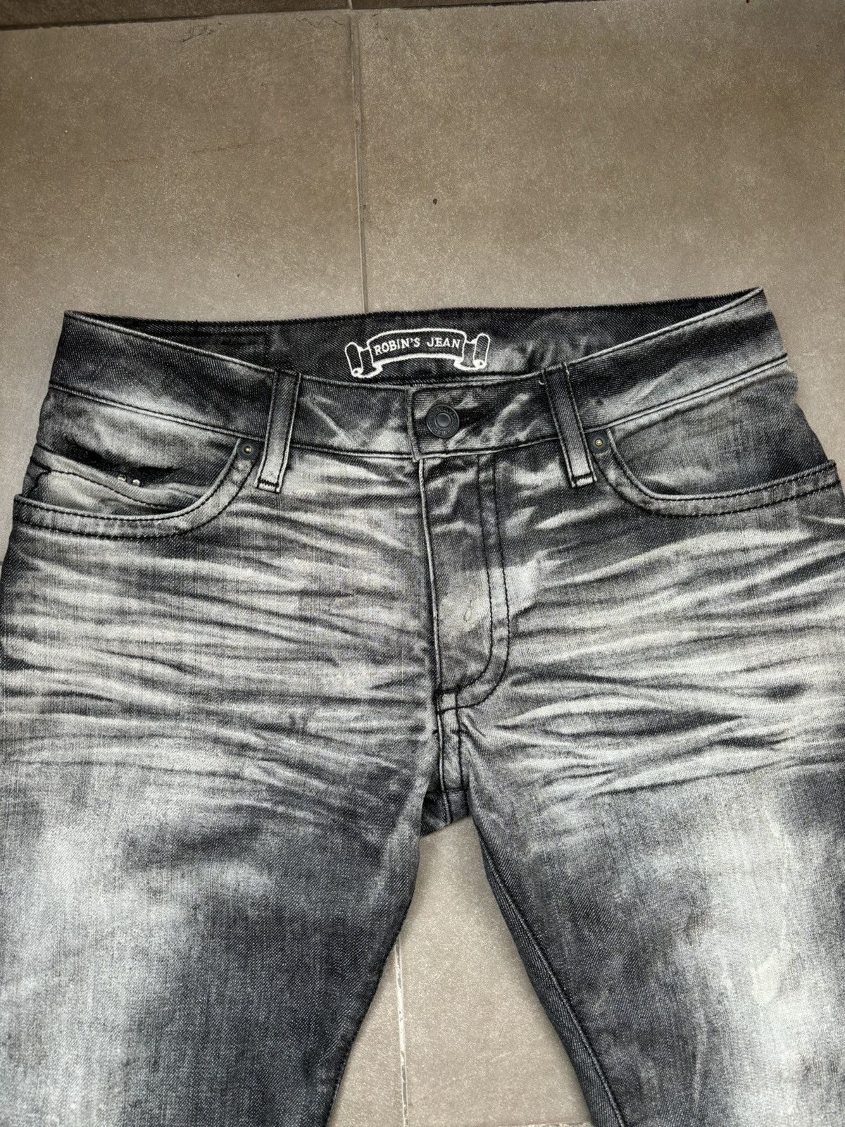 Robins Jeans Robins Jeans - Grey Rhinestone Size US 29 - 6 Thumbnail