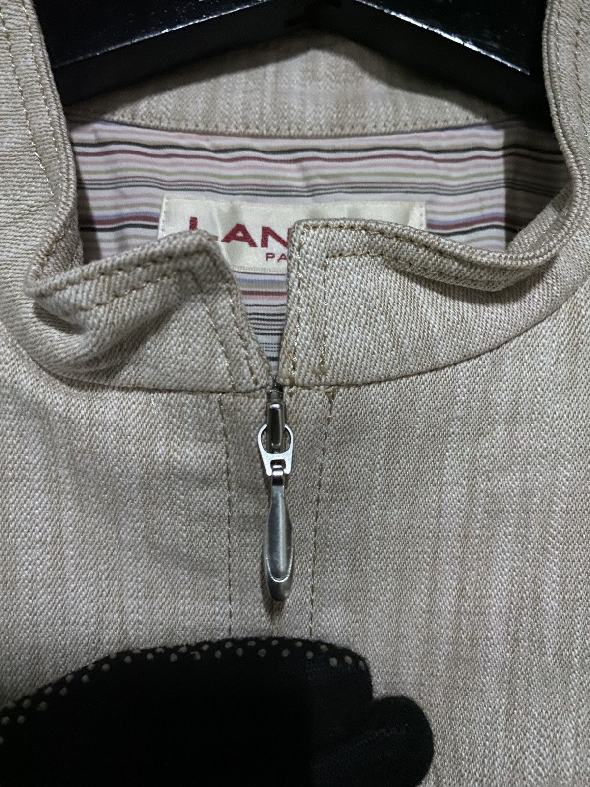 Lancel Vintage Lancel Paris Men’s Sleeveless Zip Vest Beige Cotton Size S / US 4 / IT 40 - 6 Thumbnail