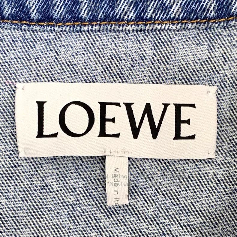 Loewe Loewe Blue logo embroidered leather label cotton denim jac Size XXS / US 00 / IT 34 - 7 Thumbnail