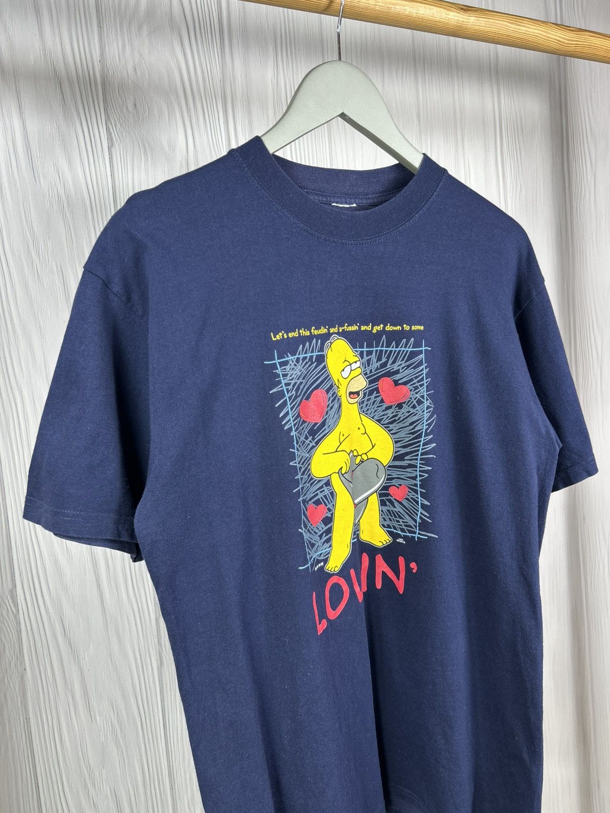 Vintage Vintage 1999 The Simpsons Homer Lovin T-Shirt Lets End … Size US M / EU 48-50 / 2 - 3 Thumbnail