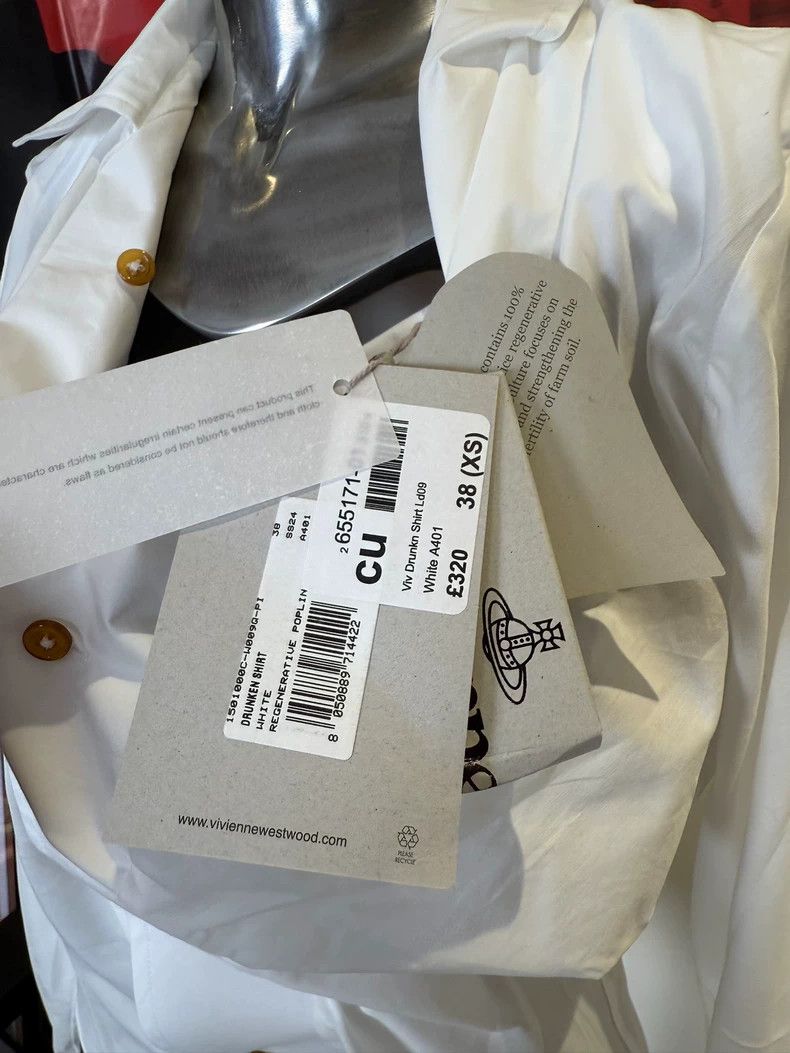 Vivienne Westwood Vivienne Westwood White drunkard shirt Size M / US 6-8 / IT 42-44 - 4 Thumbnail
