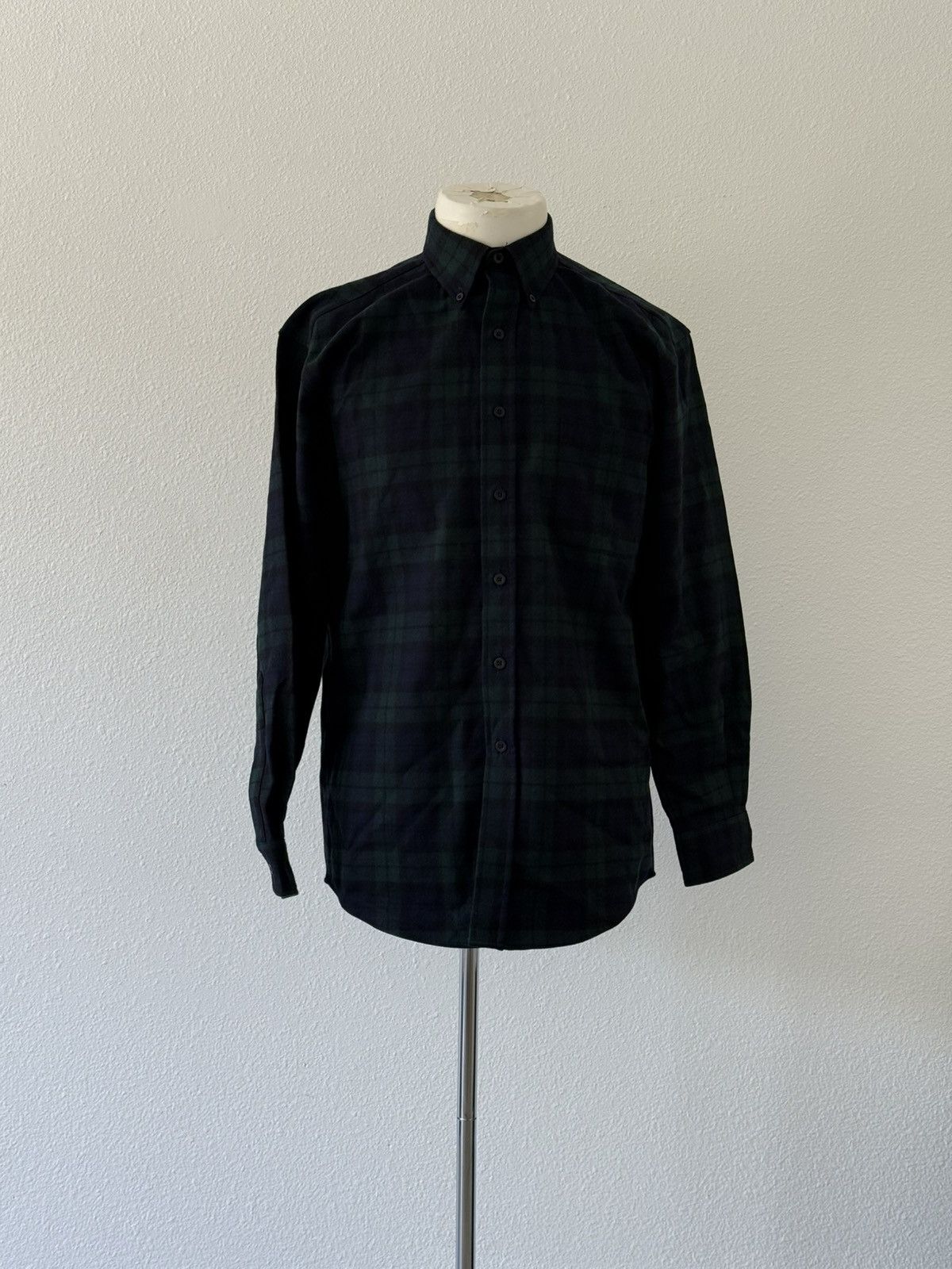 Pendleton Blue Green Fireside Black Watch Tartan Wool Shirt
