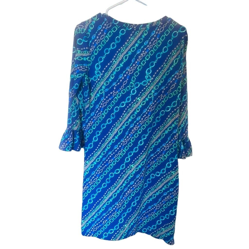 Other Barbara Gerwit Blue 3/4 Sleeve Chain Pattern Dress Women’s M Size M / US 6-8 / IT 42-44 - 2 Thumbnail