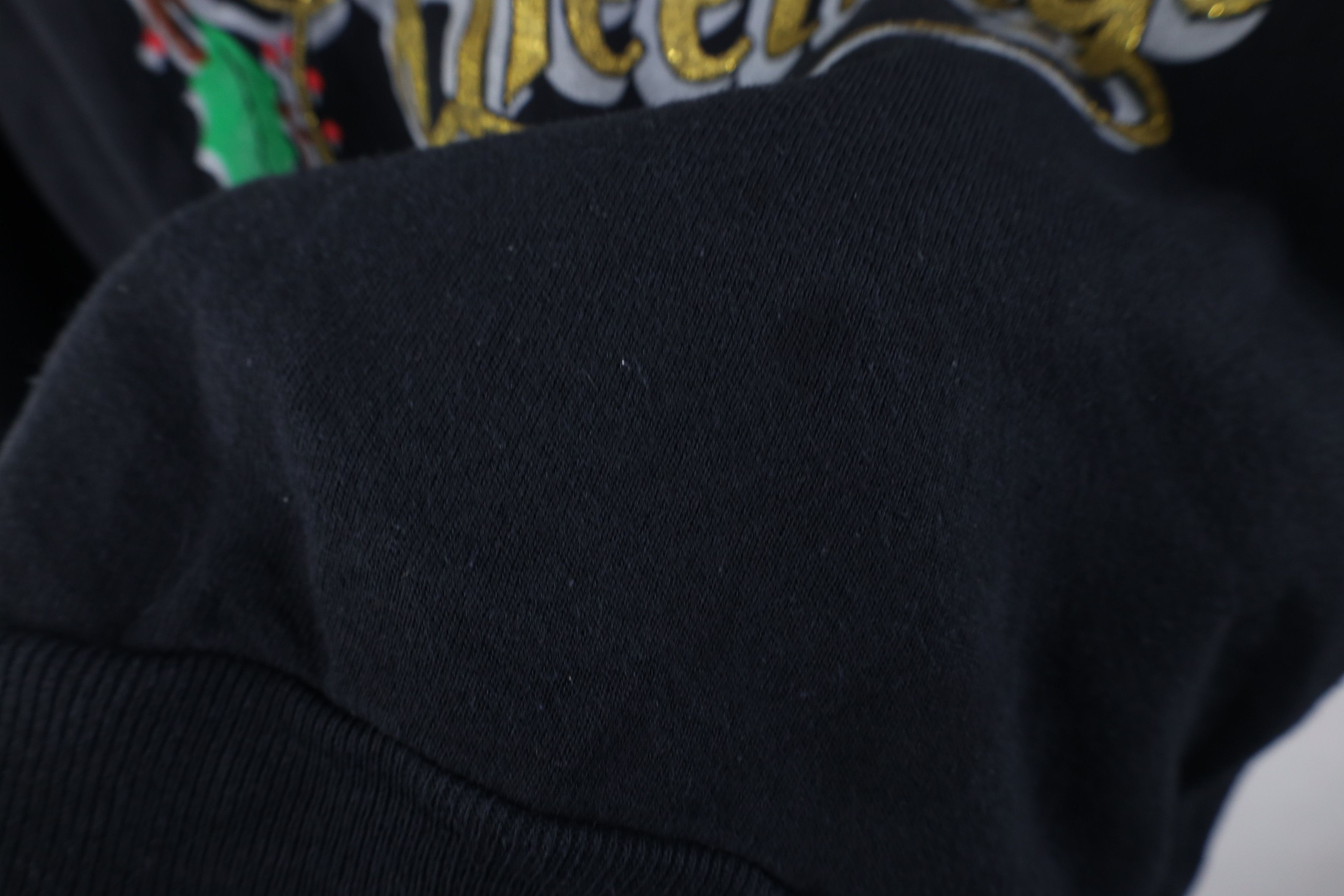 Vintage Vintage 90s Christmas Seasons Greetings Sweatshirt Black USA Size L / US 10 / IT 46 - 7 Thumbnail