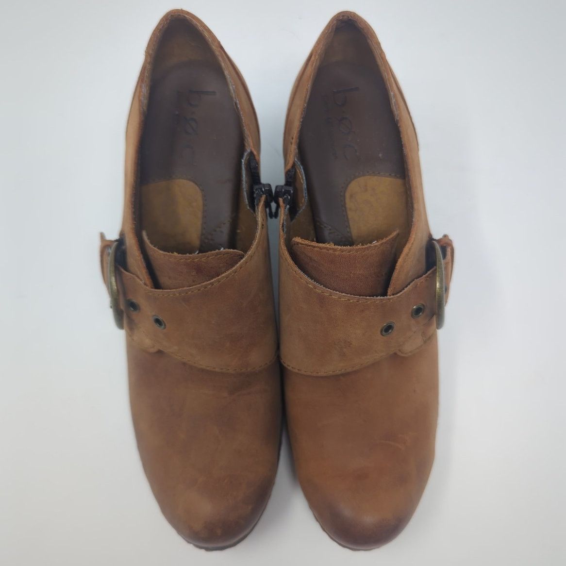 Boc BOC Brown Zip Up Buckle Block Heel Ankle Booties Size 8 Size US 8 / IT 38 - 4 Thumbnail