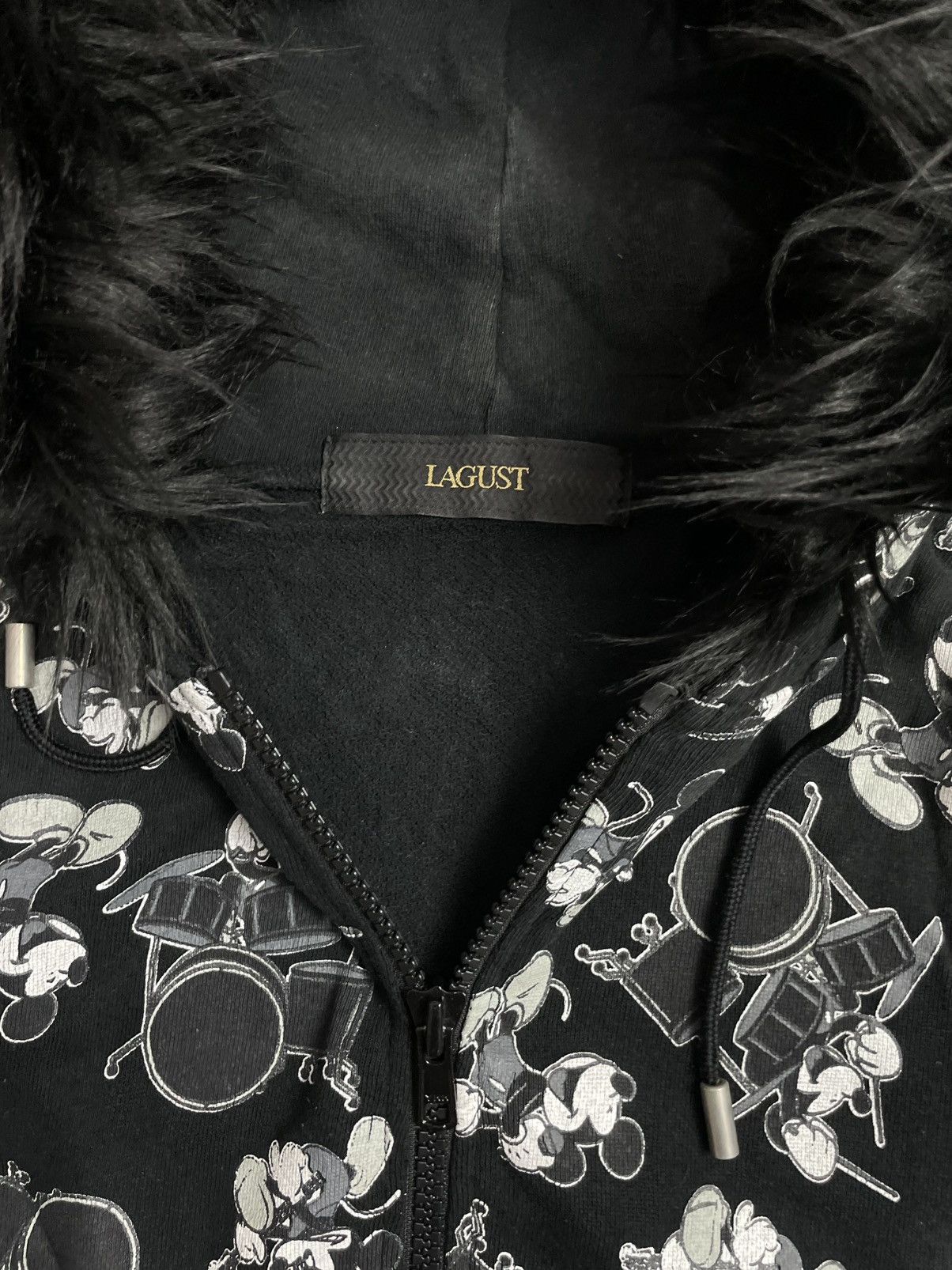 Hysteric Glamour Lagust X Mickey Mouse Zip Fur Hoodie Gothic style Size S / US 4 / IT 40 - 4 Thumbnail