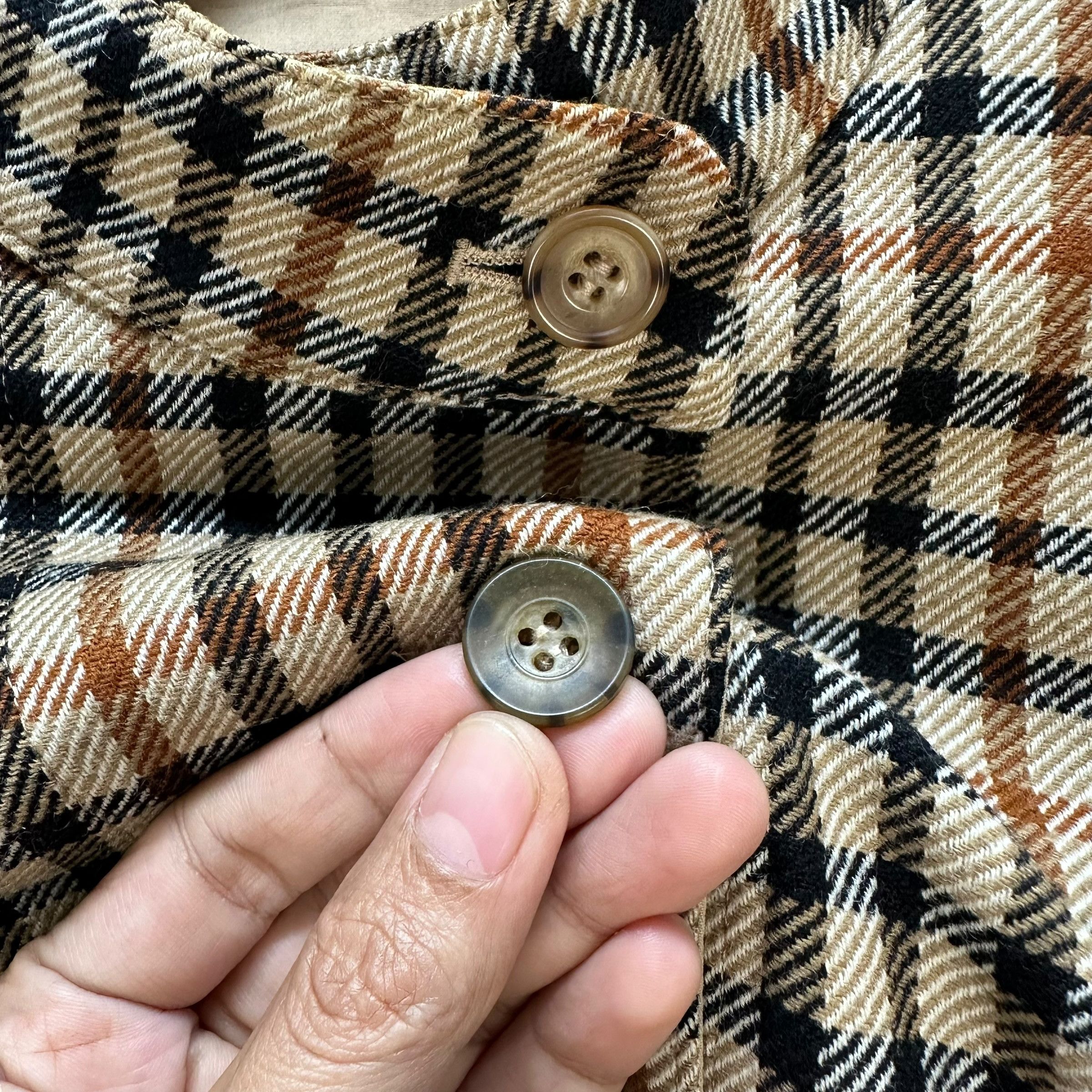 DAKS Vintage 90's DAKS Wool Checked Reversible Jacket #A74-1796 Size US M / EU 48-50 / 2 - 4 Thumbnail