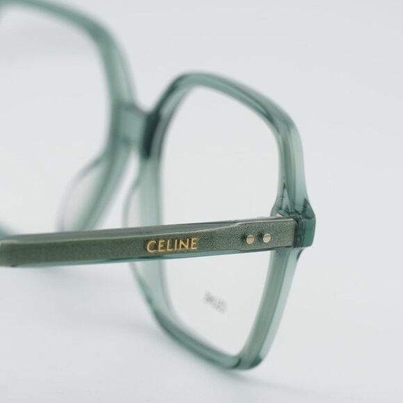 Celine Celine CL50126I 093 Eyeglasses Light Green 55mm Square Frame Size ONE SIZE - 5 Thumbnail