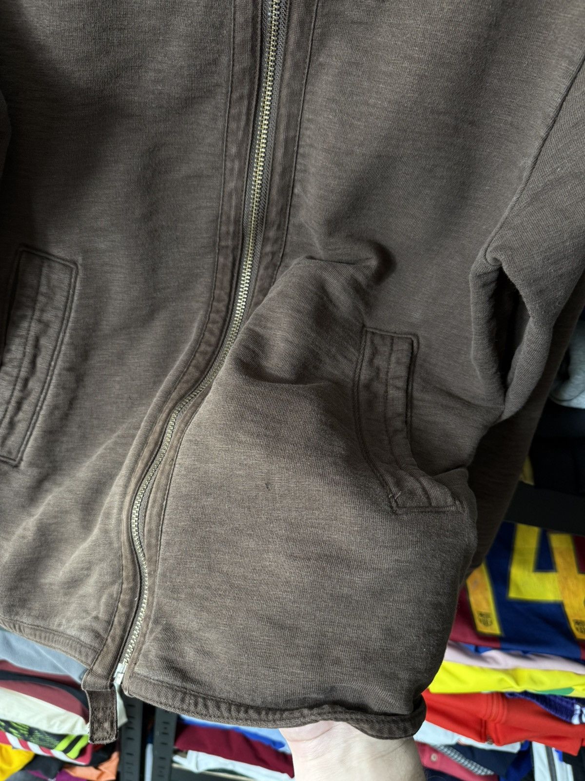 Gap Vintage GAP Brown Zip Hoodie Full Zip Faded Distressed Size US S / EU 44-46 / 1 - 11 Thumbnail
