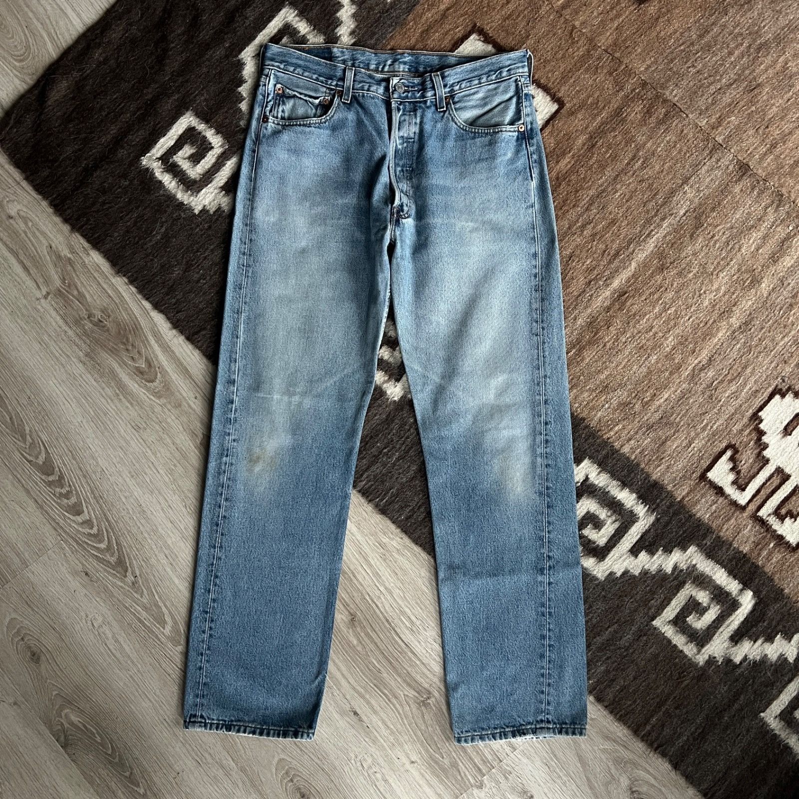 Levi's Levi's 501 Vintage Light Blue Denim Jeans 9830AC Size US 33 - 4 Thumbnail