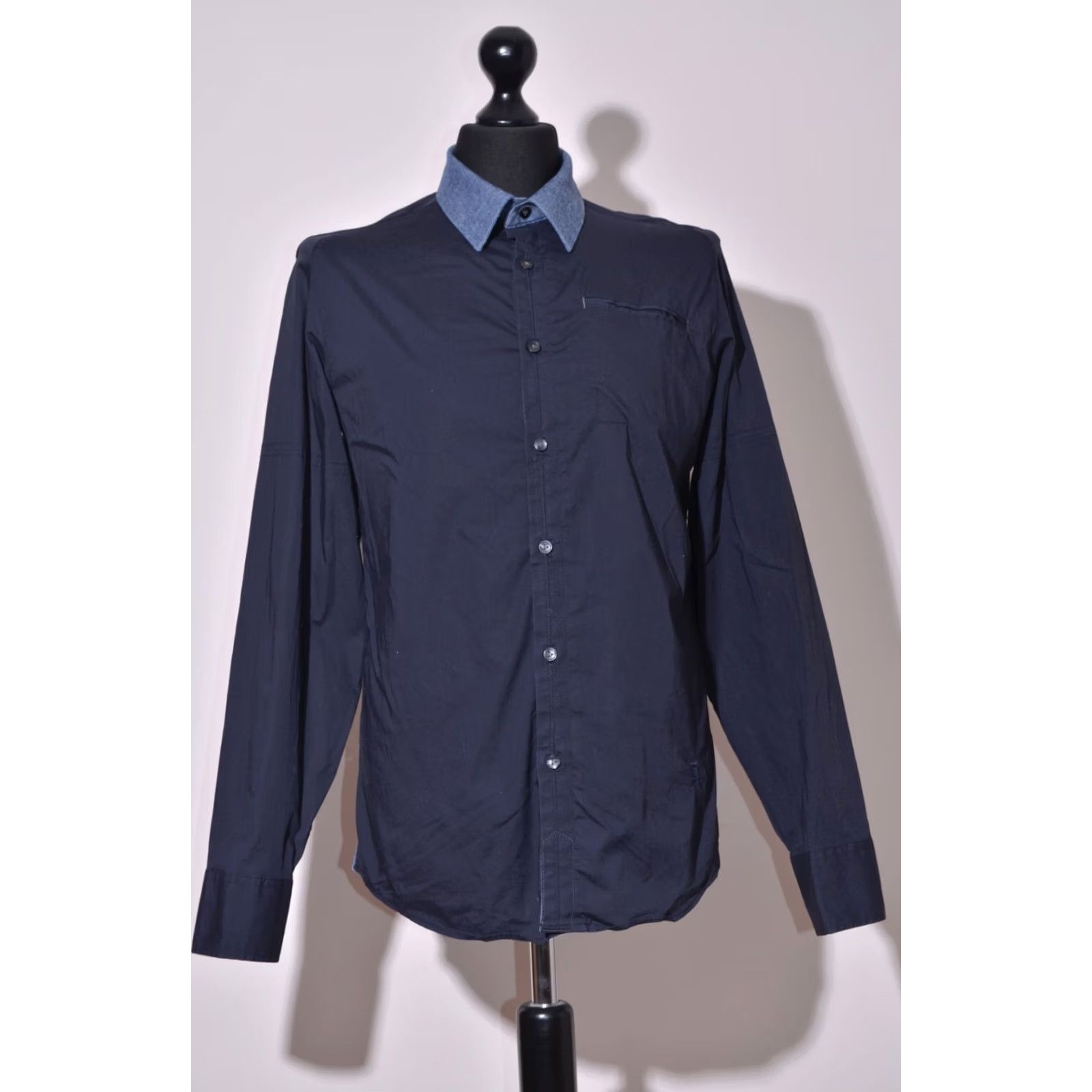 G-Star G-Star CL Dayton Long Sleeve Shirt M Men Black Button-Up Casual Cotton Slub Size US M / EU 48-50 / 2 - 2 Thumbnail
