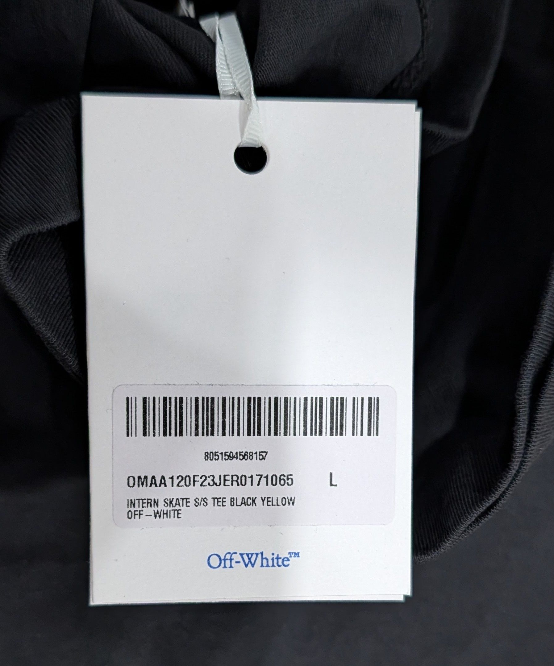 Off-White Off-White "Intern" Cotton Crewneck T-Shirt Black/Yellow L Size US L / EU 52-54 / 3 - 10 Thumbnail