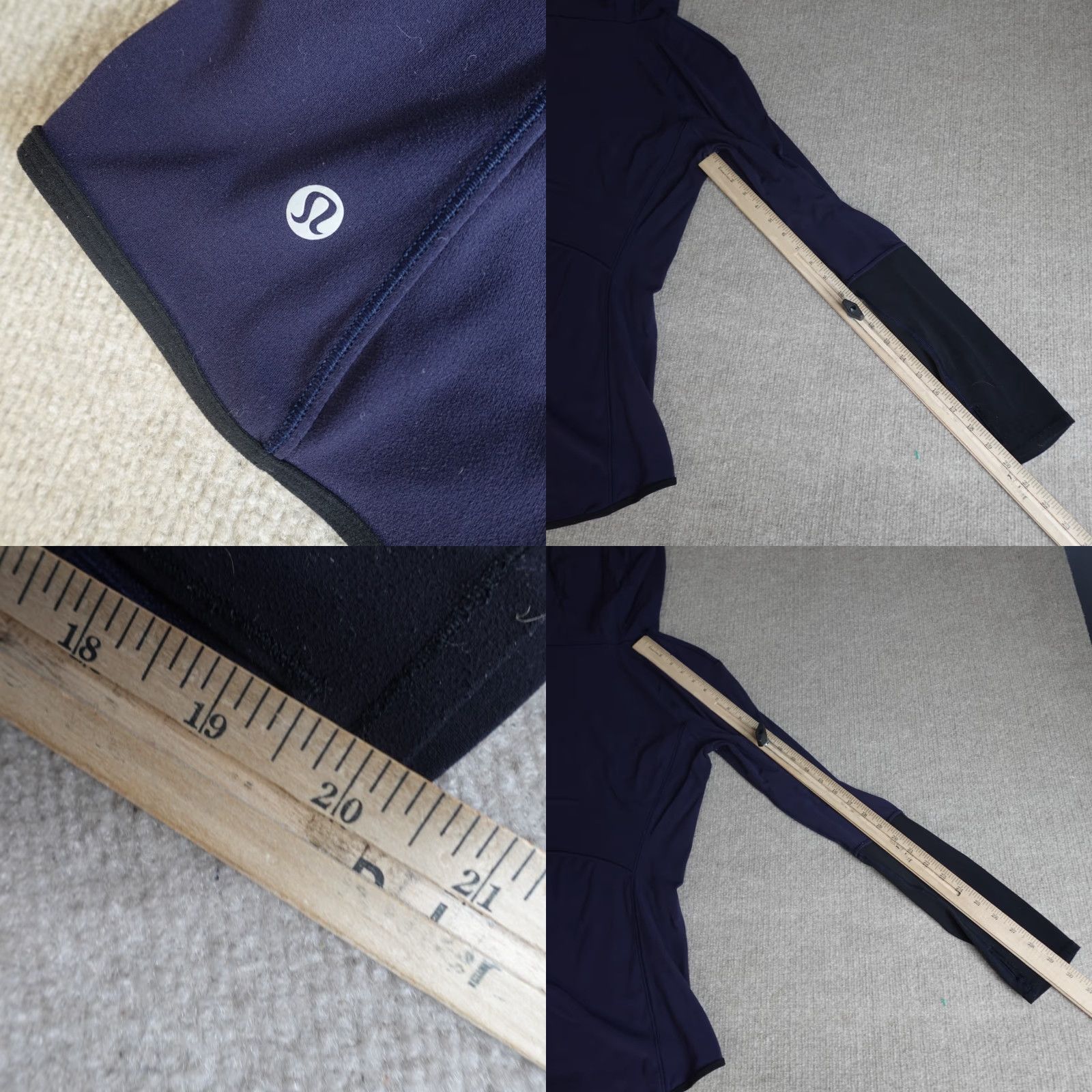 Lululemon Lululemon Womens Sweatshirt XL Blue Shape Up Nulu Pullover Midnight Navy Blue Colorblock Athletic Running Womens XL Size XL / US 12-14 / IT 48-50 - 8 Thumbnail