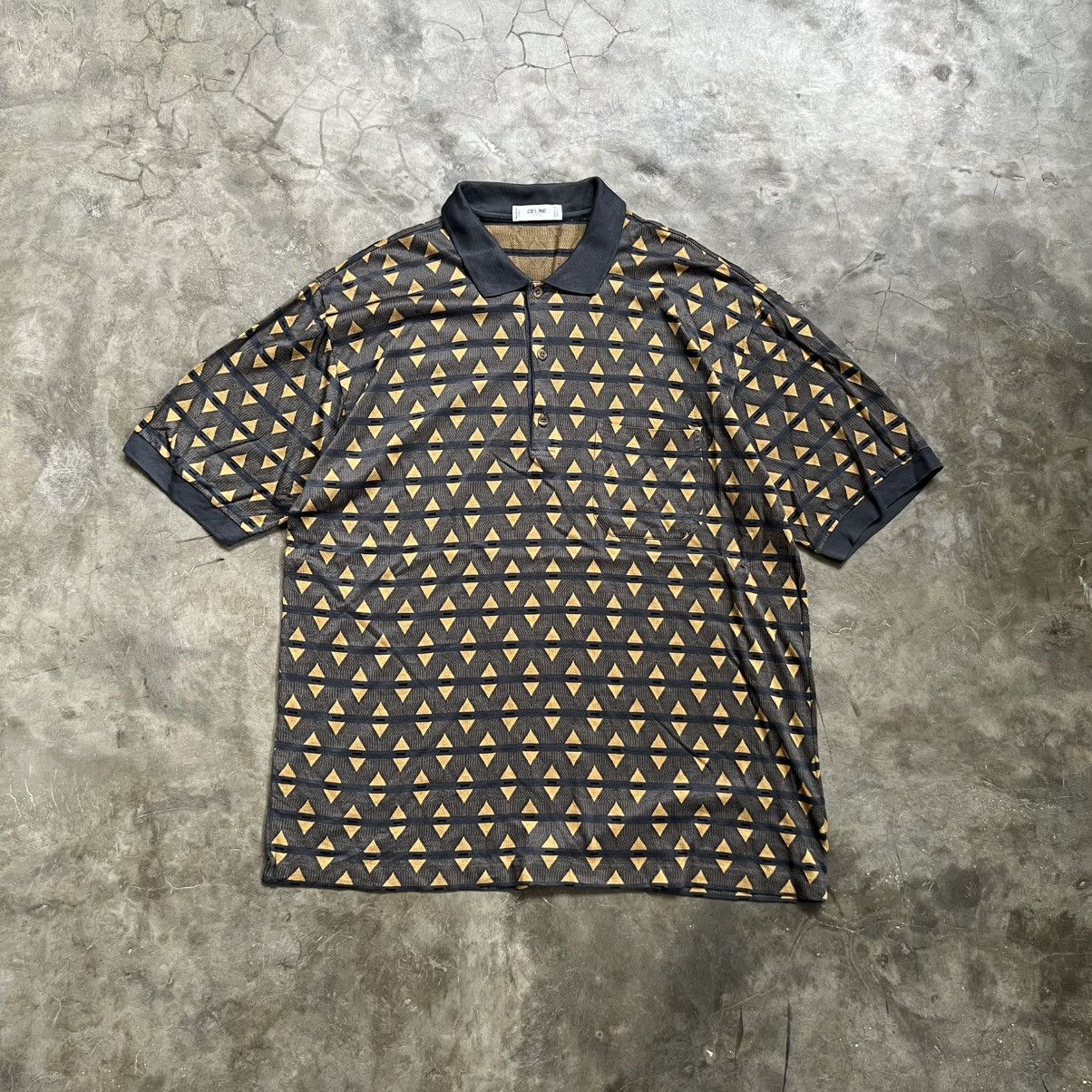 Celine Vintage 90s Celine Polo Shirt Size US L / EU 52-54 / 3 - 1 Thumbnail