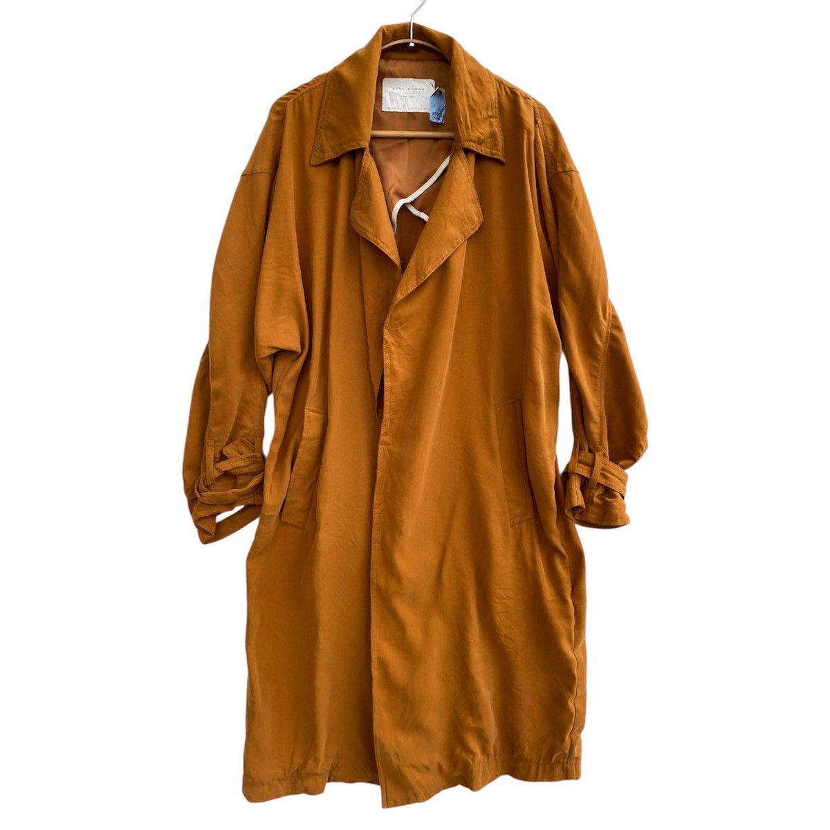 Zara Zara Woman Draped Lightweight Trench Coat – Oversized Fit Size XS / US 0-2 / IT 36-38 - 1 Thumbnail