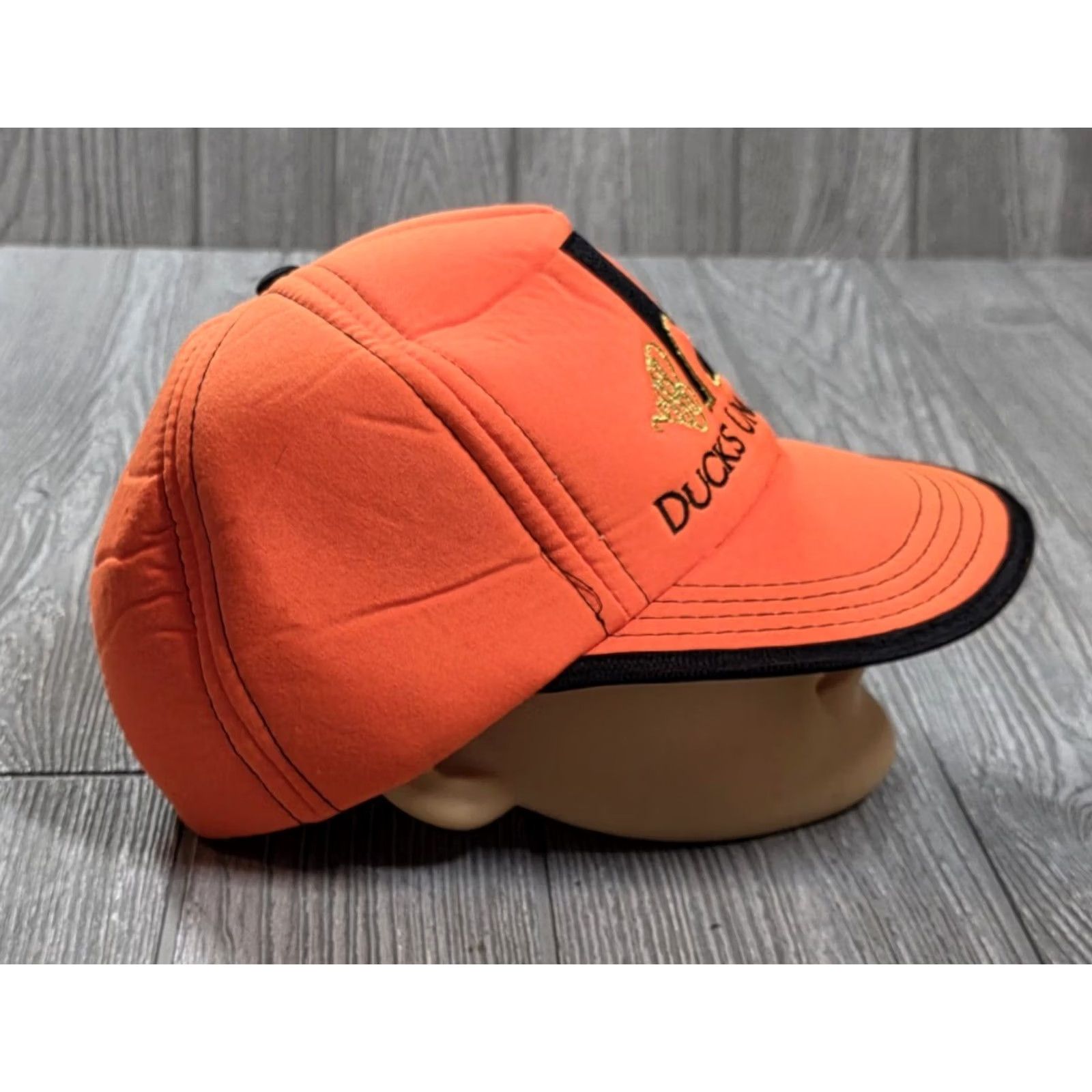 Vintage VINTAGE Ducks Unlimited Trucker Hat Embroidered Adjustable Blaze Orange Hunting SDM? Size 44L - 6 Thumbnail