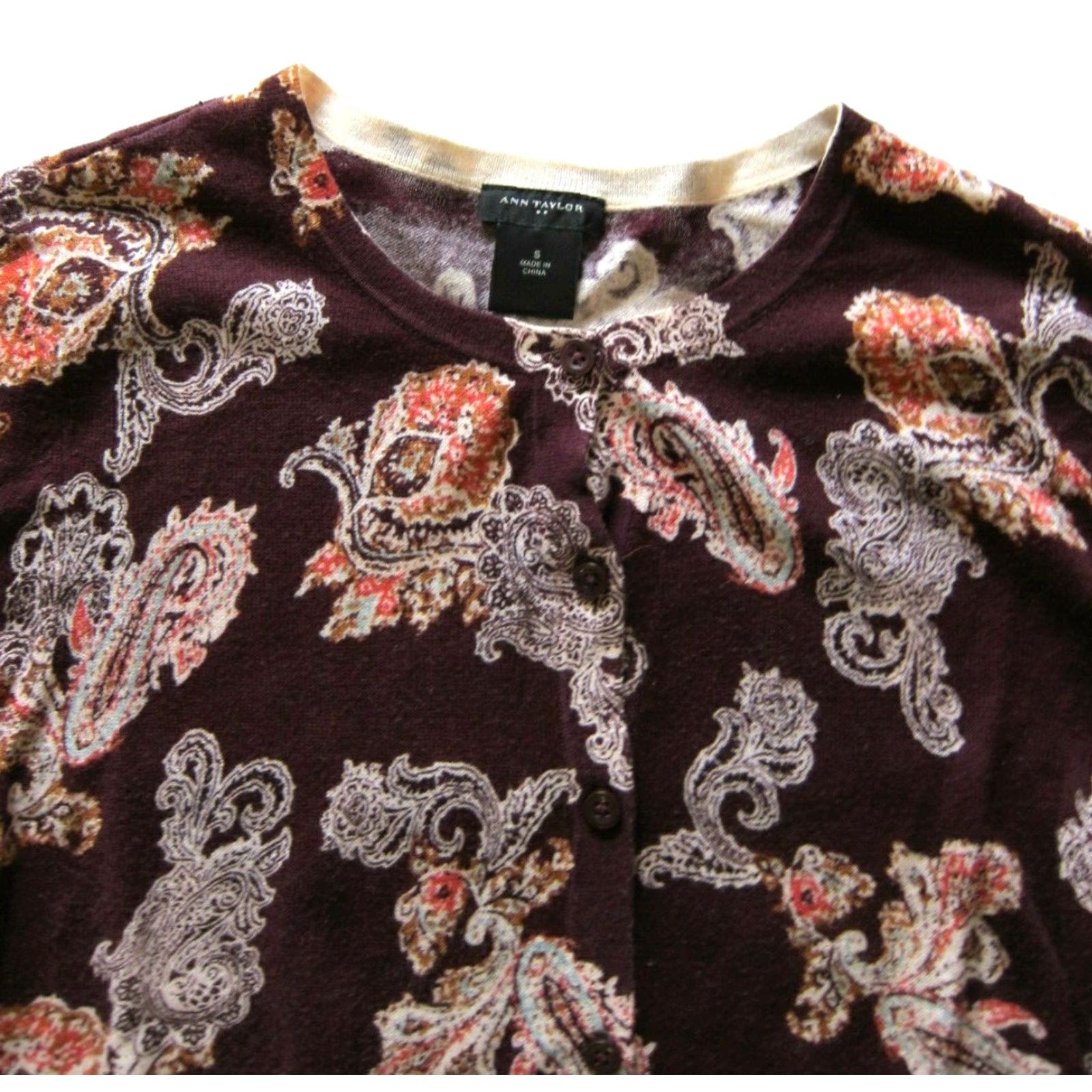 Ann Taylor **Red Ann Taylor Cotton Lightweight Knit Adult S Cardigan Sweater** User: Red Ann Taylor Cotton Lightweight Knit Cardigan Sweater Adult S Size S / US 4 / IT 40 - 4 Thumbnail