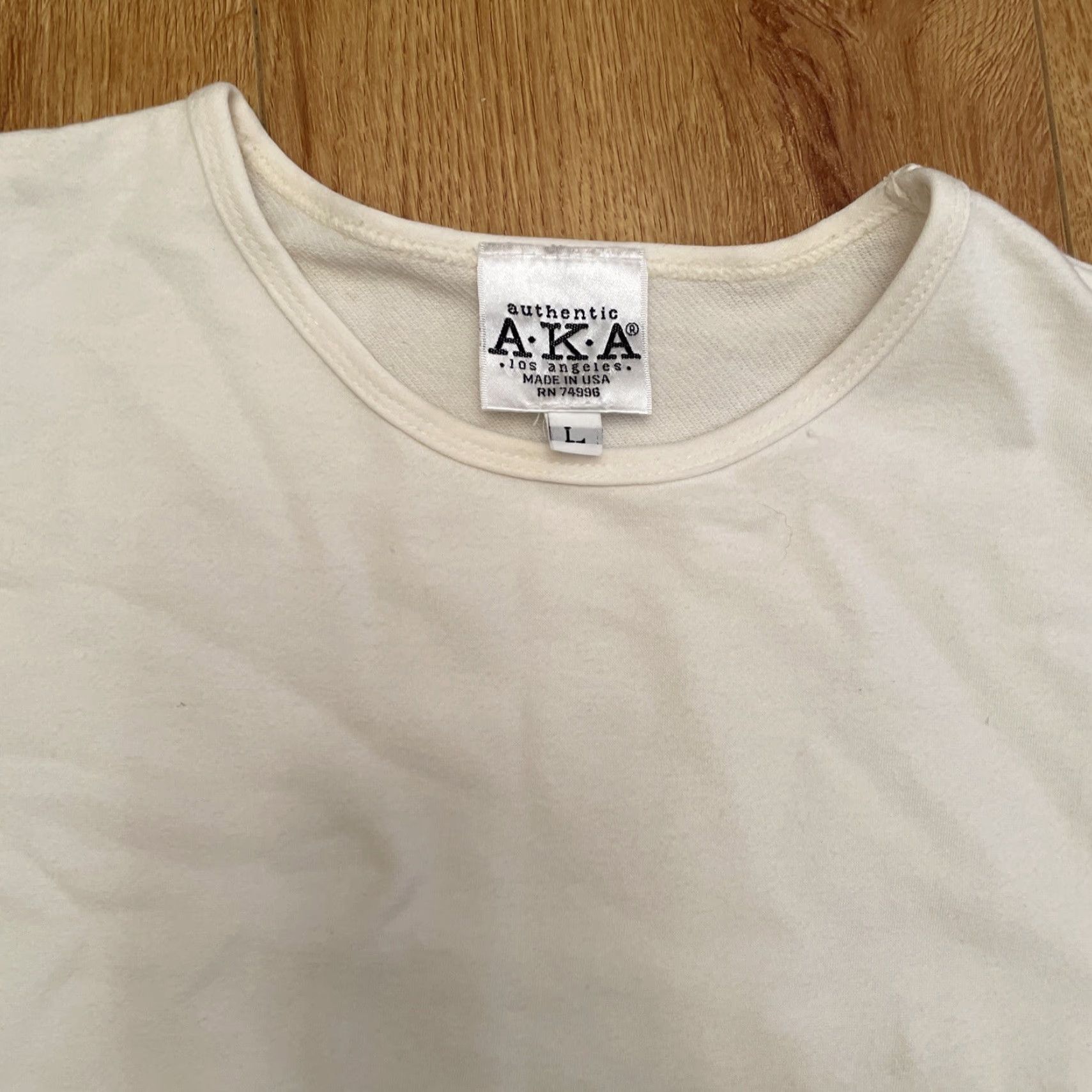 Vintage VINTAGE Authentic AKA Womens Top L Cotton Knit Short Sleeve Cream Boho T-Shirt Size L / US 10 / IT 46 - 2 Thumbnail