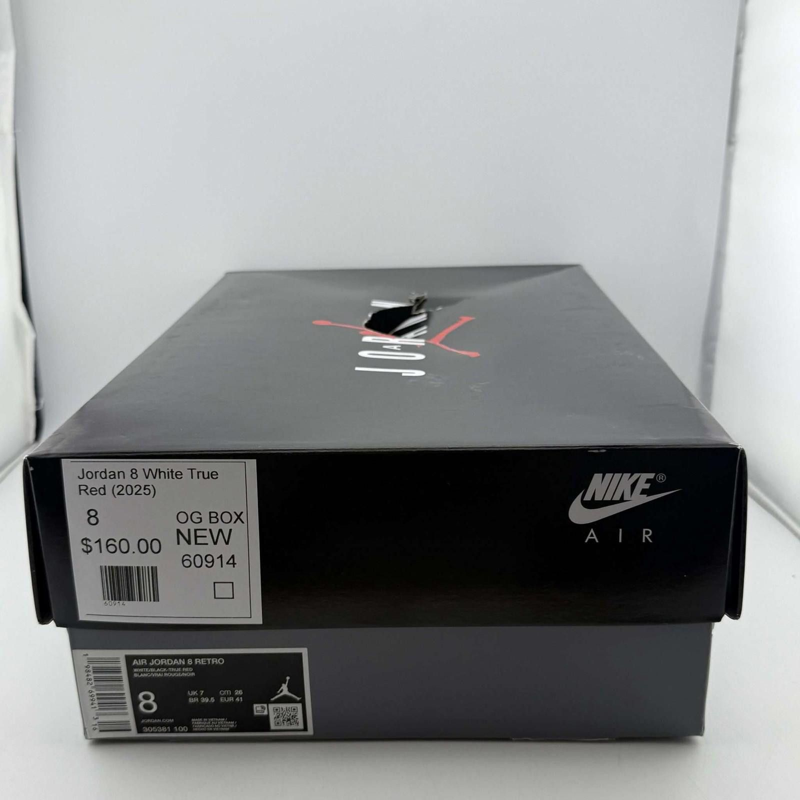 Jordan Brand Jordan 8 White True Red OG Box New Size US 8 / EU 41 - 7 Thumbnail