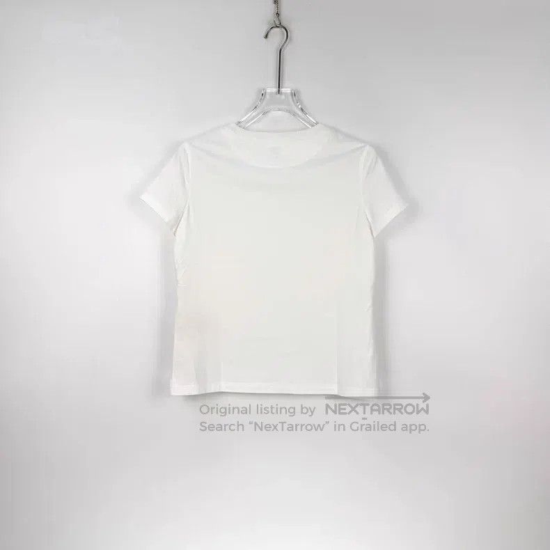 Hermes Hermes White Embroidered Chest Strap Short Sleeve Size XS / US 0-2 / IT 36-38 - 4 Thumbnail