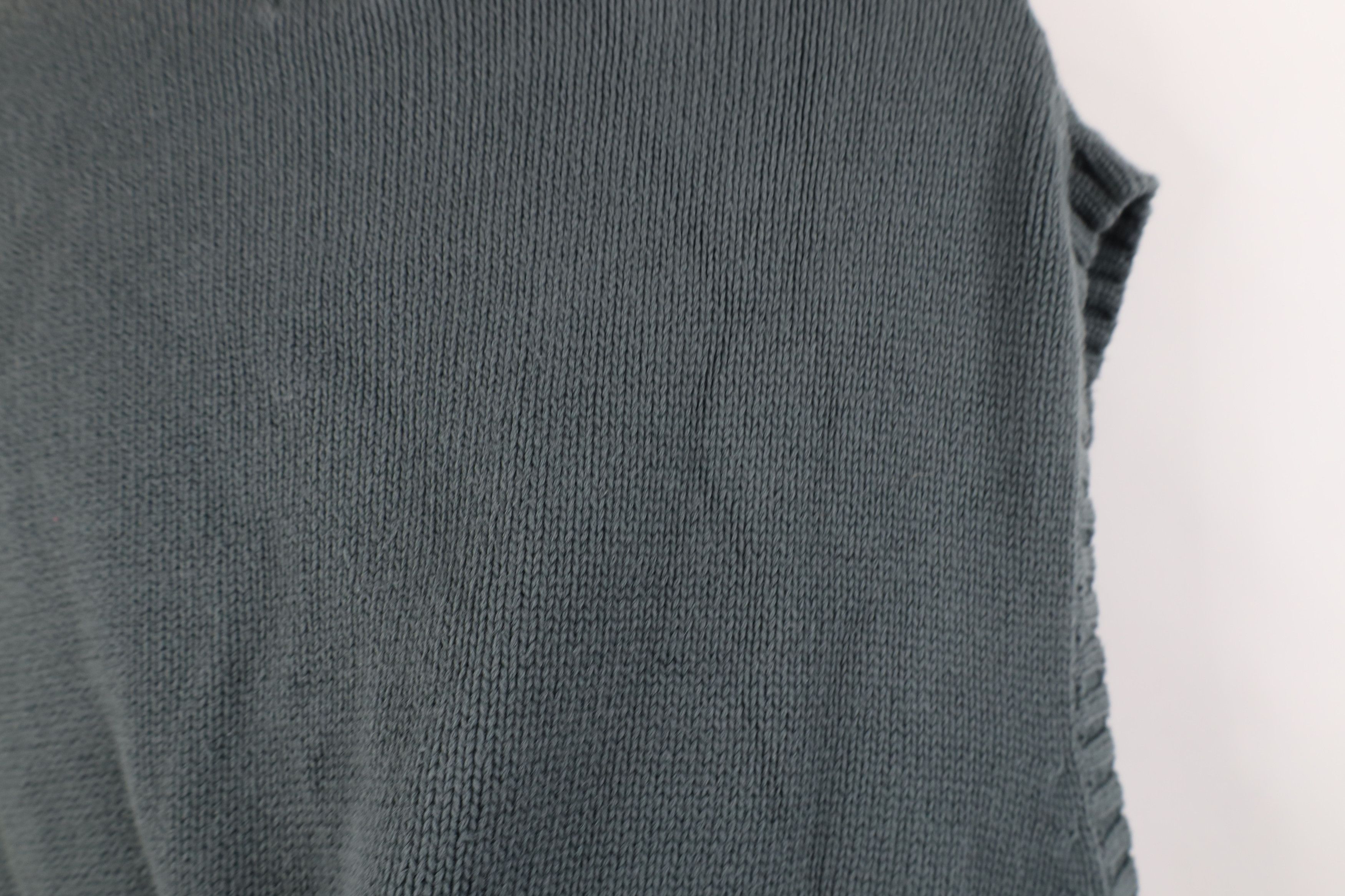 Gap Vintage 90s Gap Blank Cotton Knit V-Neck Sweater Vest Green Size US XL / EU 56 / 4 - 8 Thumbnail