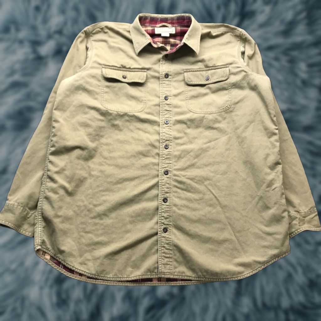 Vintage VINTAGE LL Bean Plaid Lined Button-Up Shirt Mens XL Tall Long Sleeve Brown Size US XL / EU 56 / 4 - 1 Thumbnail