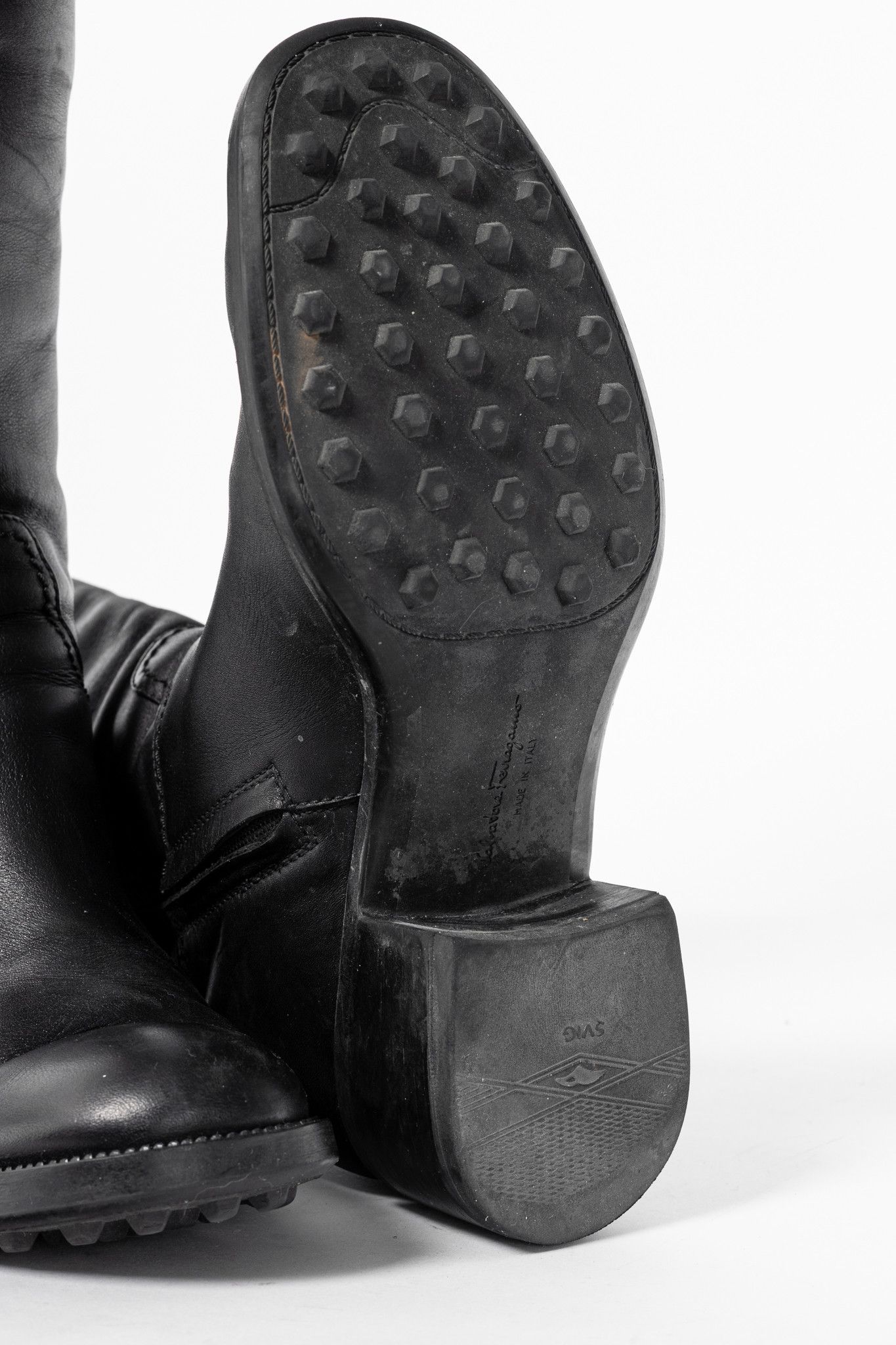 Salvatore Ferragamo Salvatore Ferragamo Robespierre Fersea Gancio Riding Boots Size US 7.5 / IT 37.5 - 5 Thumbnail