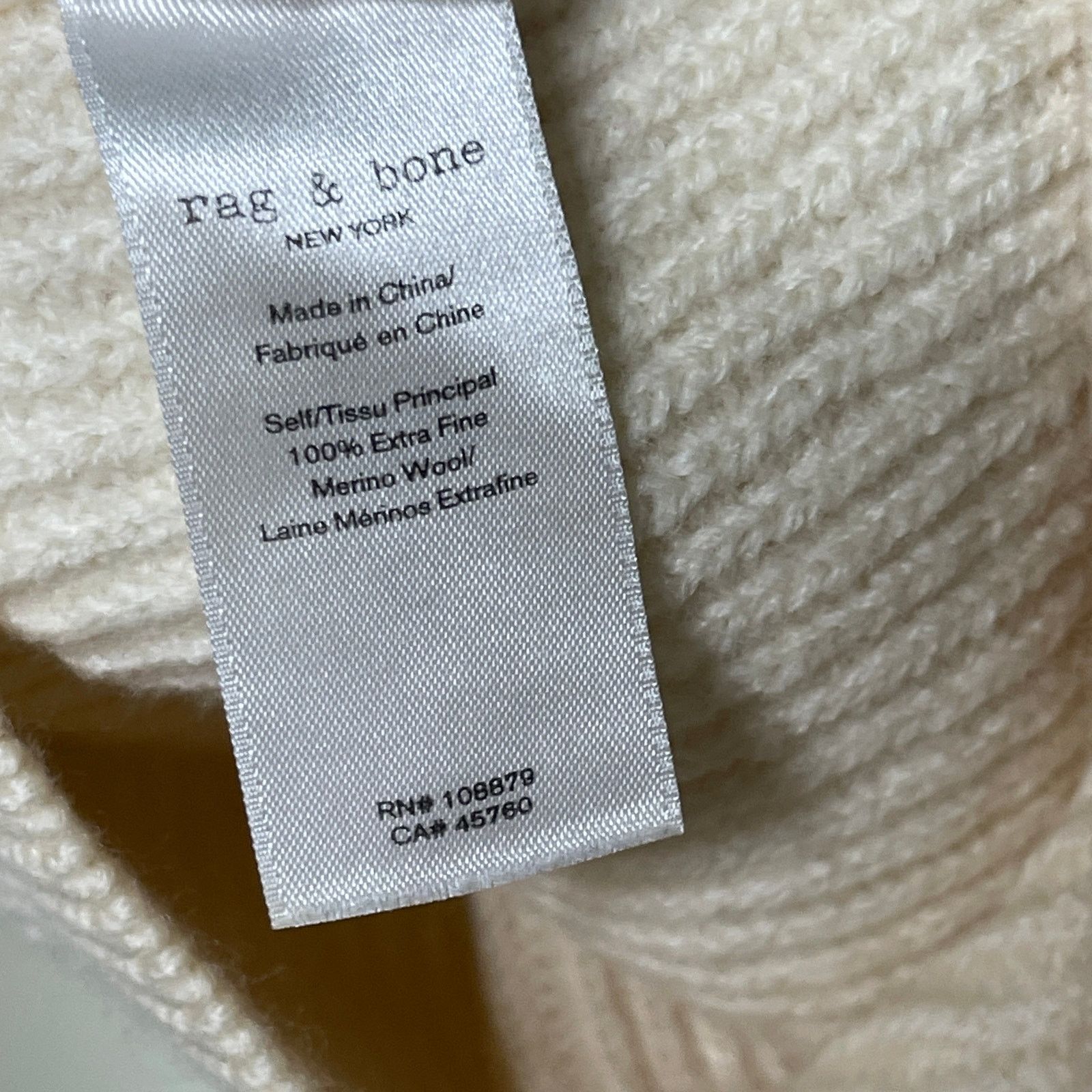 Rag & Bone Rag & Bone JEAN Tori Ivory Cutout Crewneck Sweater Pullover Size M / US 6-8 / IT 42-44 - 5 Thumbnail