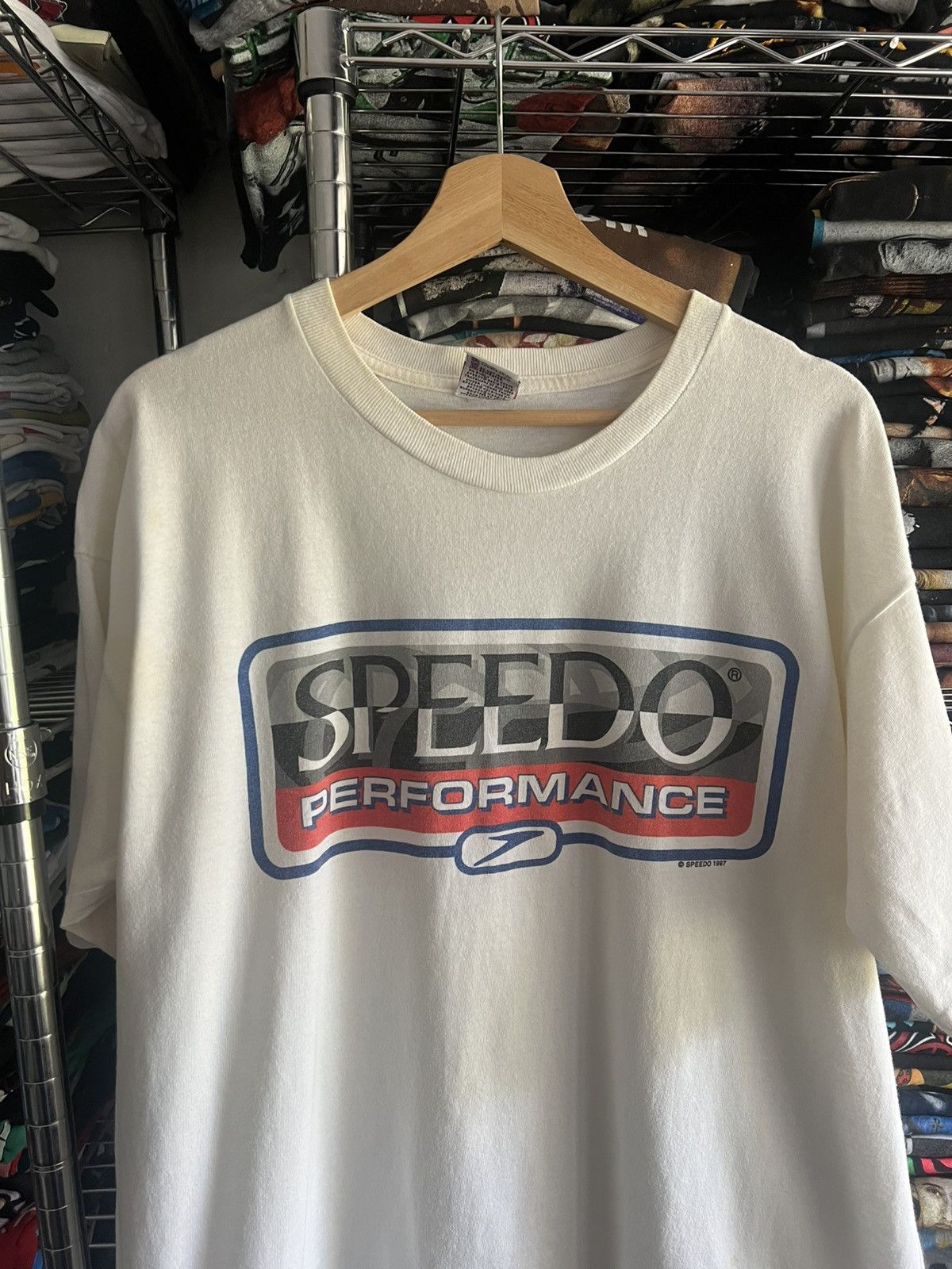 Speedo 1997 Speedo Performance Logo Swimming Tee Size US L / EU 52-54 / 3 - 3 Thumbnail