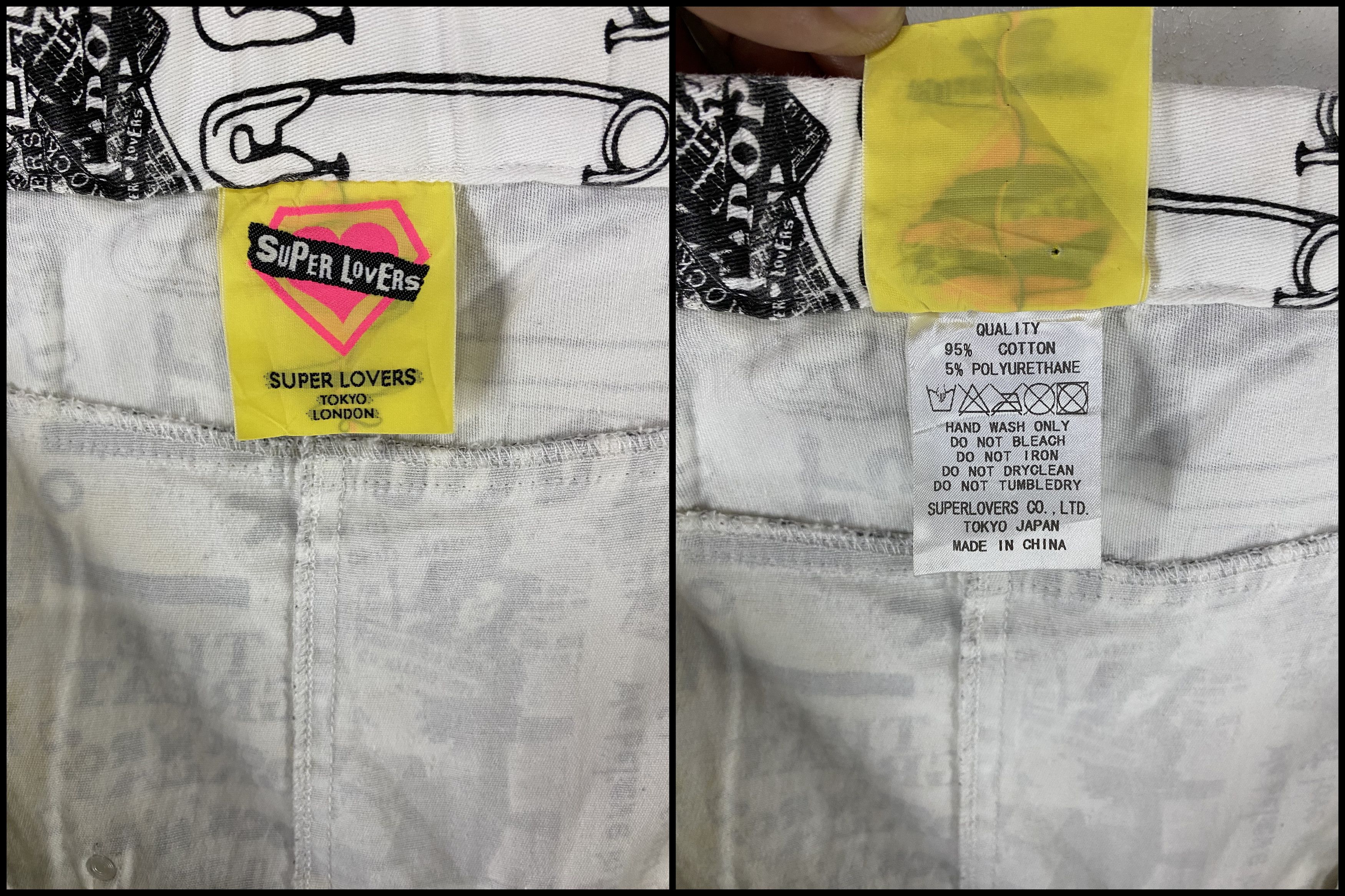 Designer × Hysteric Glamour × Japanese Brand Superlovers spike allover print punk drop crotch pant Size US 30 / EU 46 - 12 Thumbnail