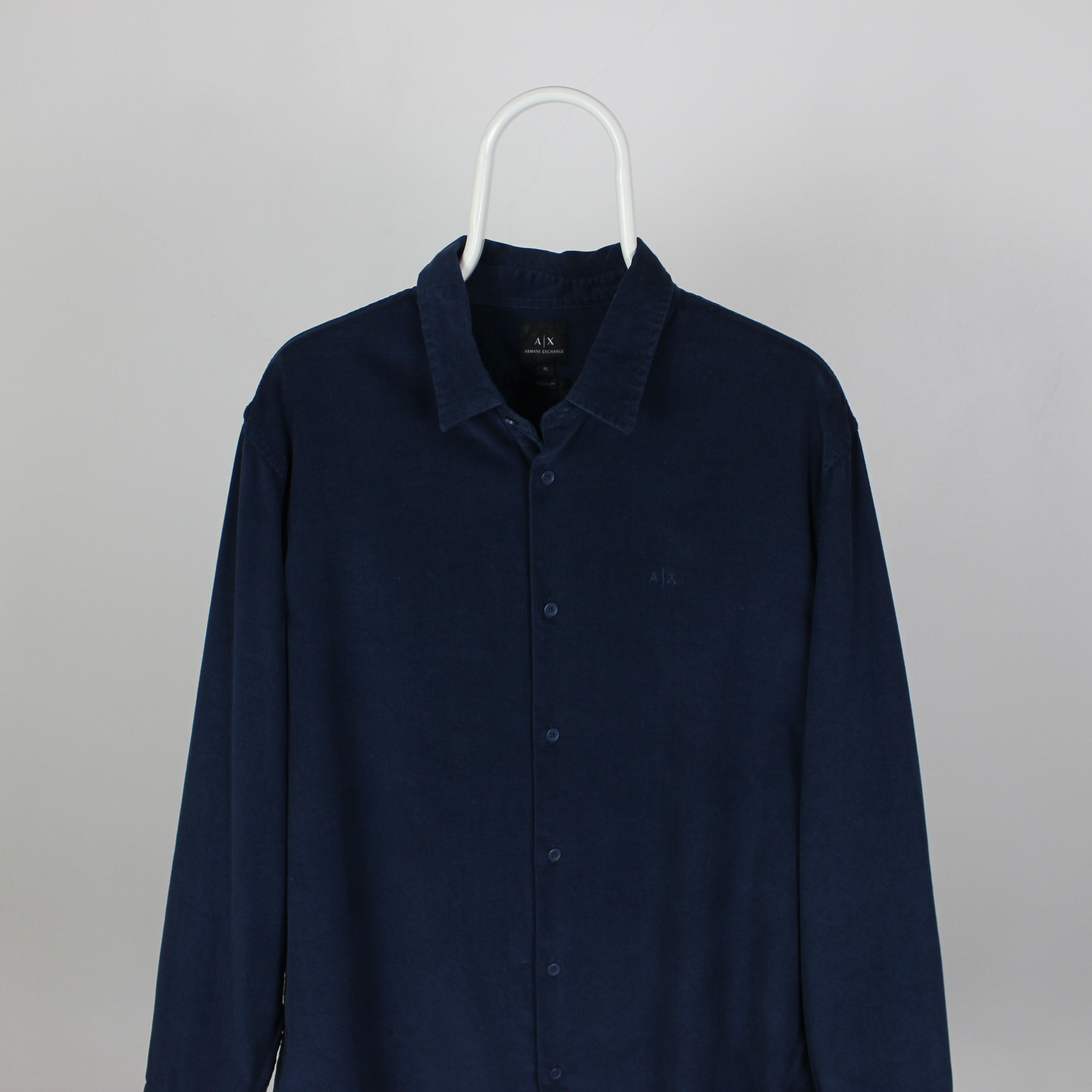 Armani Exchange EA Armani Exchange shirt velvet cotton L XL navy blue Size US XL / EU 56 / 4 - 3 Thumbnail