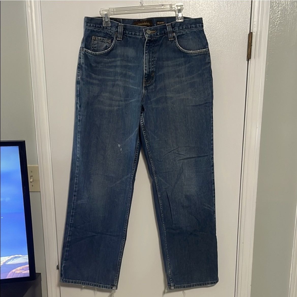 Aeropostale Aeropostale Blue Relaxed Fit Jeans Size US 33 - 1 Thumbnail