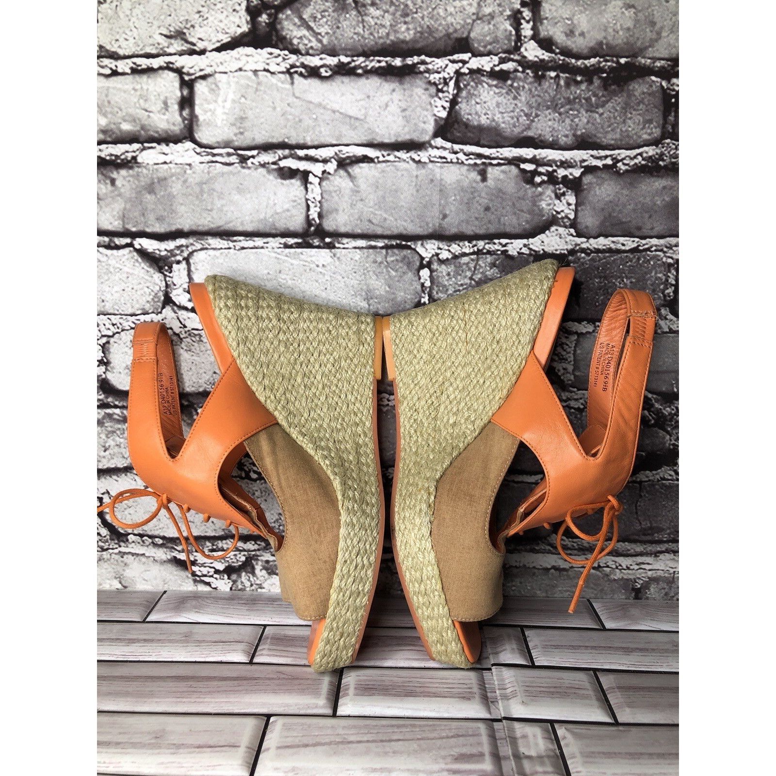 Cole Haan Cole Haan Orange Leather Lace Up Wedge Espadrilles Sandals W Size US 9.5 / IT 39.5 - 17 Thumbnail