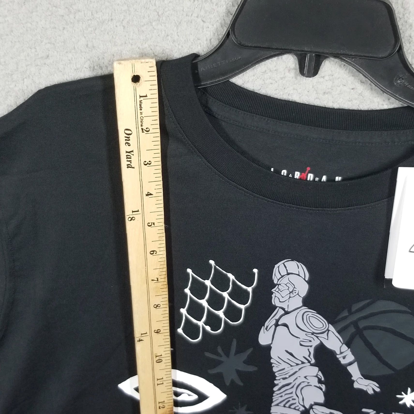Nike VINTAGE Nike Jordan T-Shirt Women's Medium Black Graphic Print 90s Flight Unisex Size M / US 6-8 / IT 42-44 - 4 Thumbnail