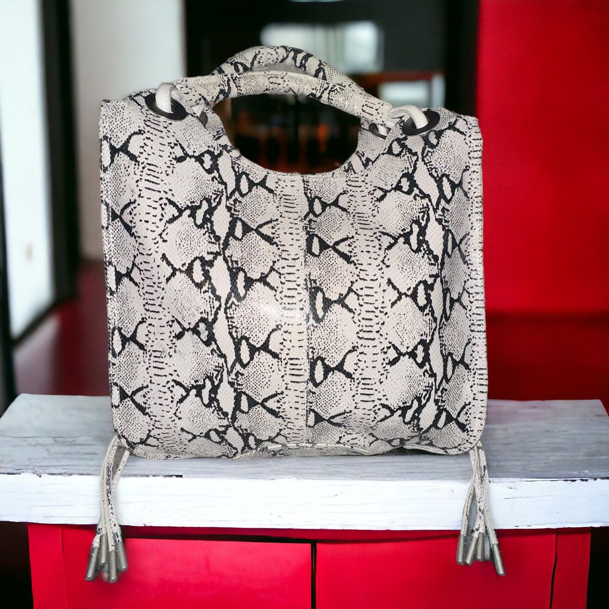 Other 6126 Lindsay Lohan Tempest python leather tote bag Size ONE SIZE - 1 Thumbnail