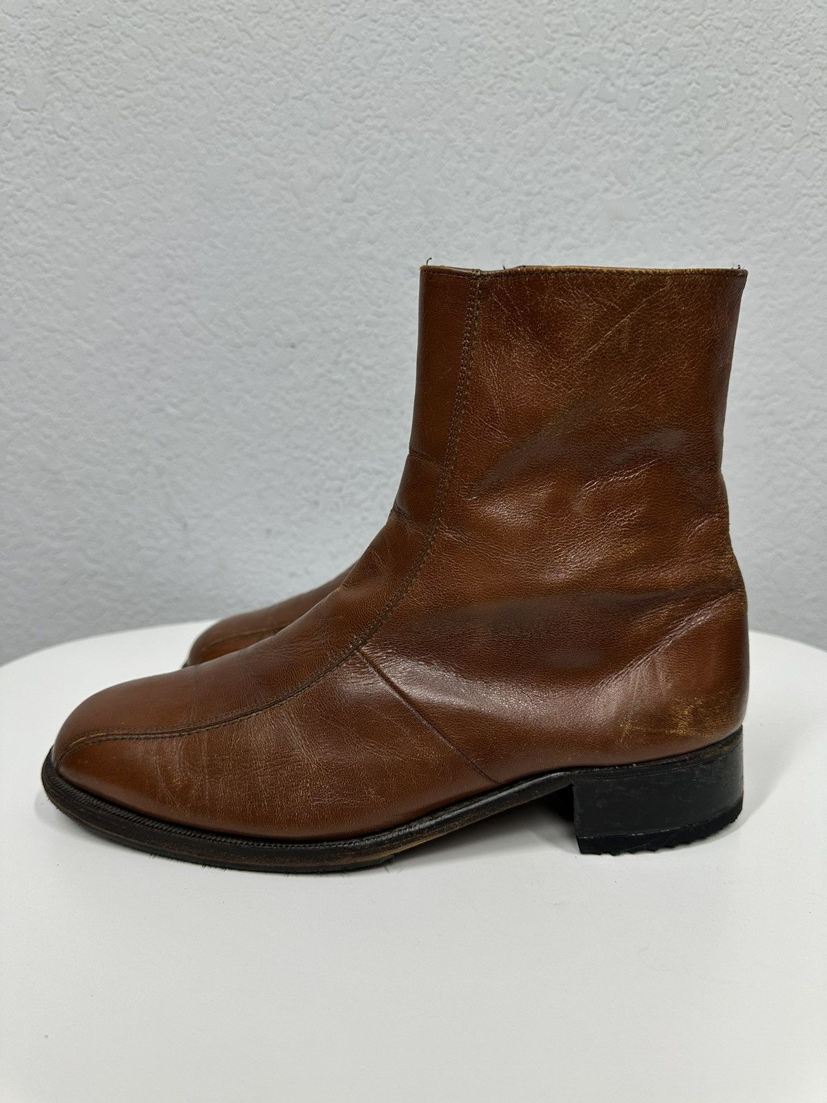 Florsheim Vintage Boots Leather Made USA Guidi Style Dirk Bikkembergs Size US 9 / EU 42 - 6 Thumbnail