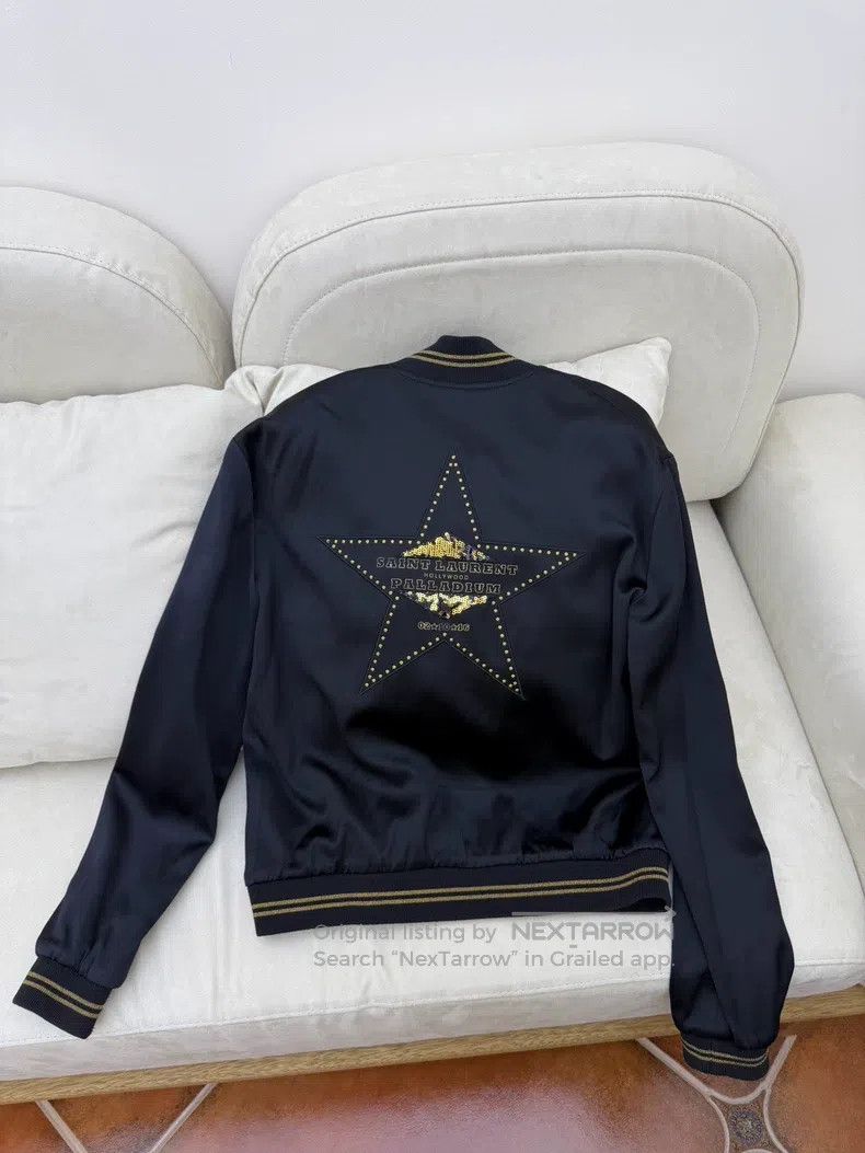 Saint Laurent Paris Saint Laurent Paris Star Sequin Logo Embroidered Pilot Jac Size US S / EU 44-46 / 1 - 3 Thumbnail